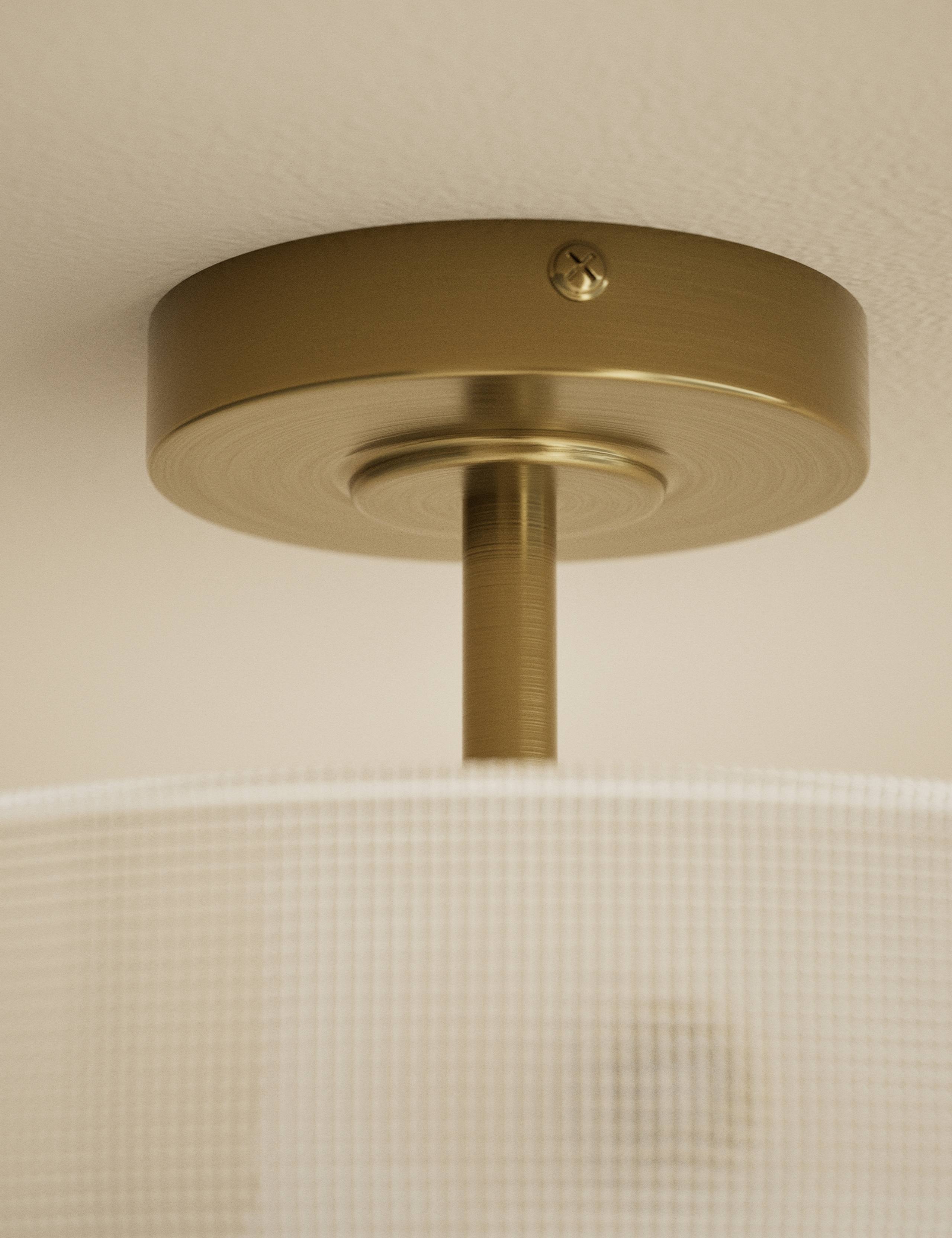 Reeded Glass Ceiling Light 4 of 5