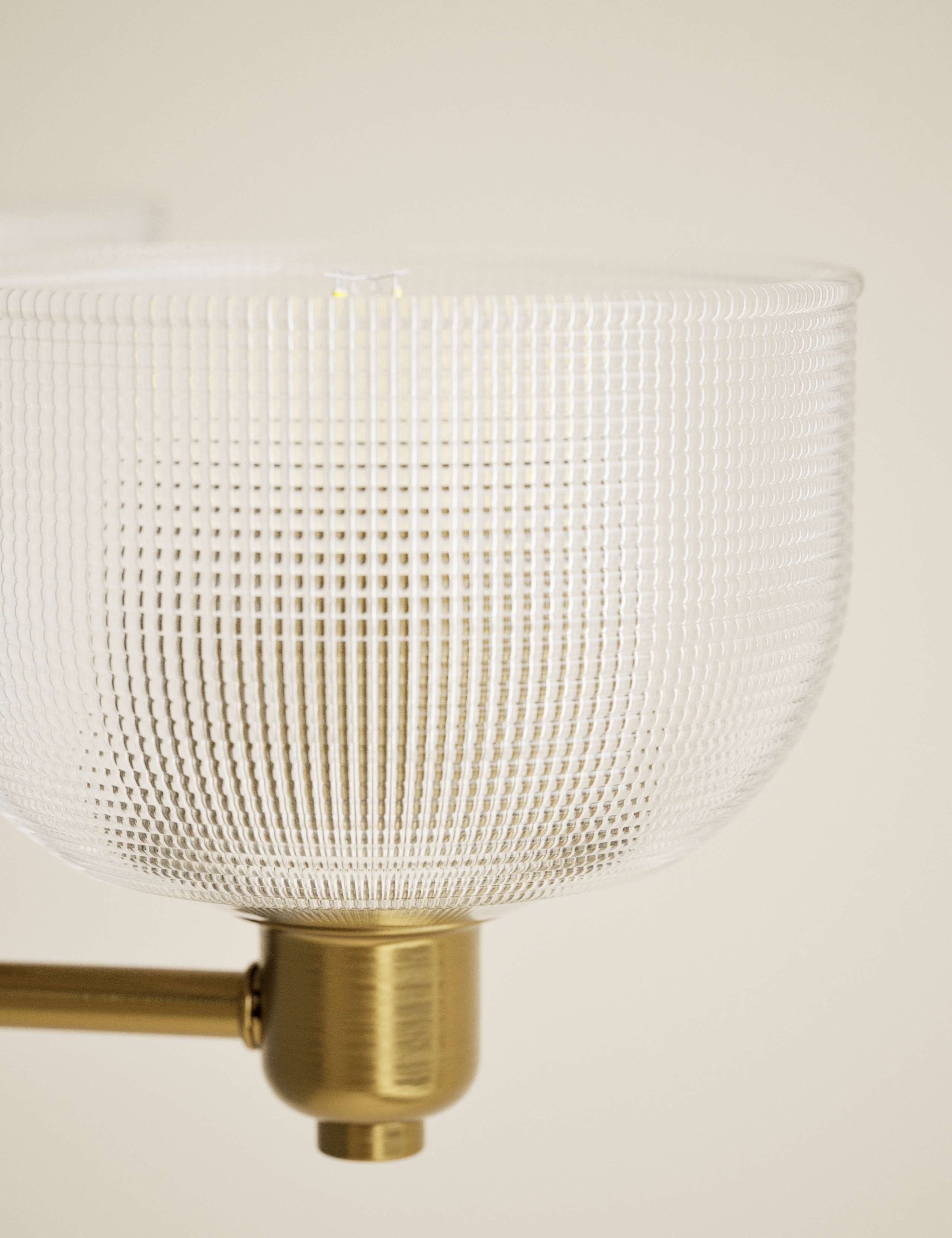 Reeded 5 Light Uplighter Ceiling Light 3 of 5