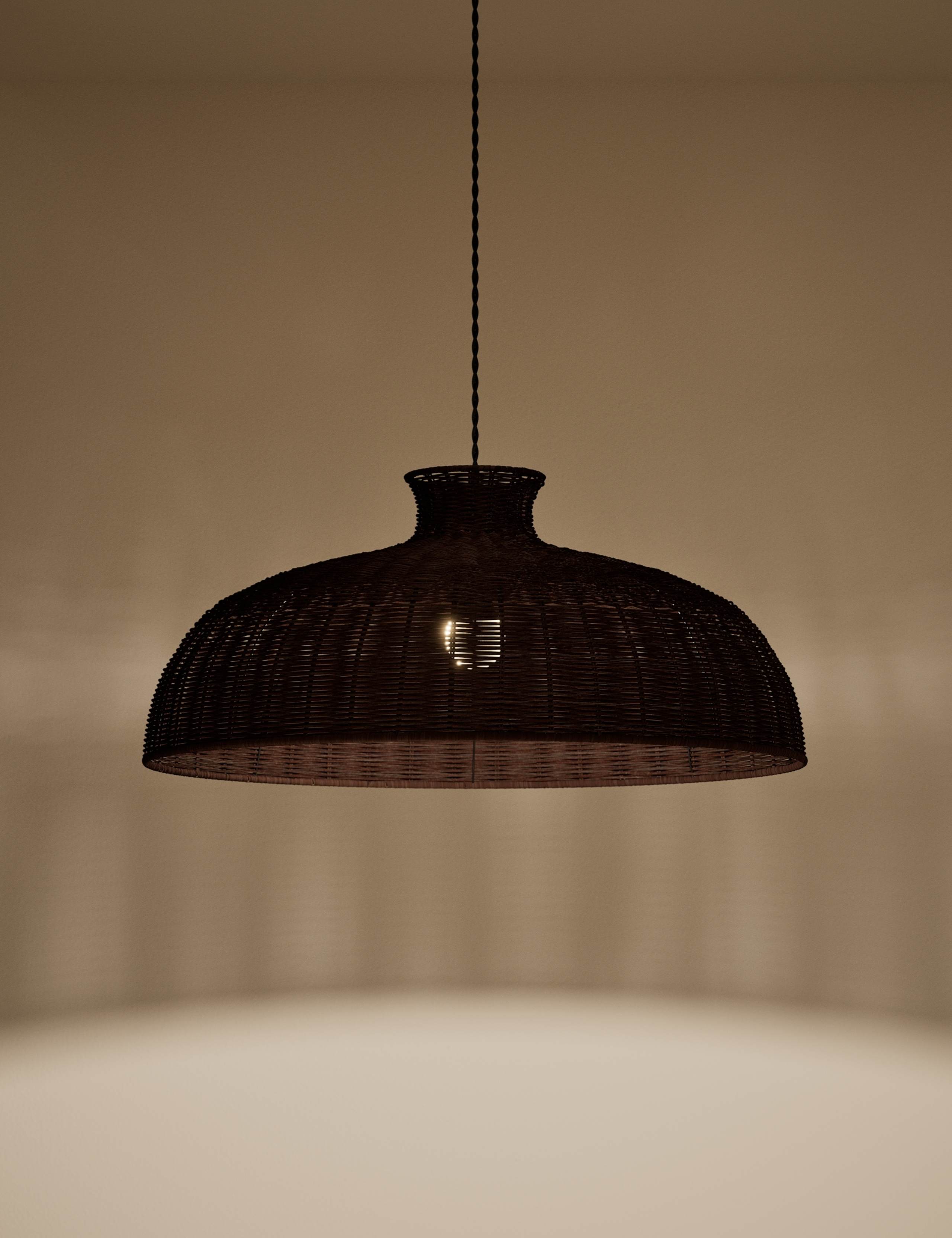 Rattan Extra Large Dome Pendant Light 2 of 4