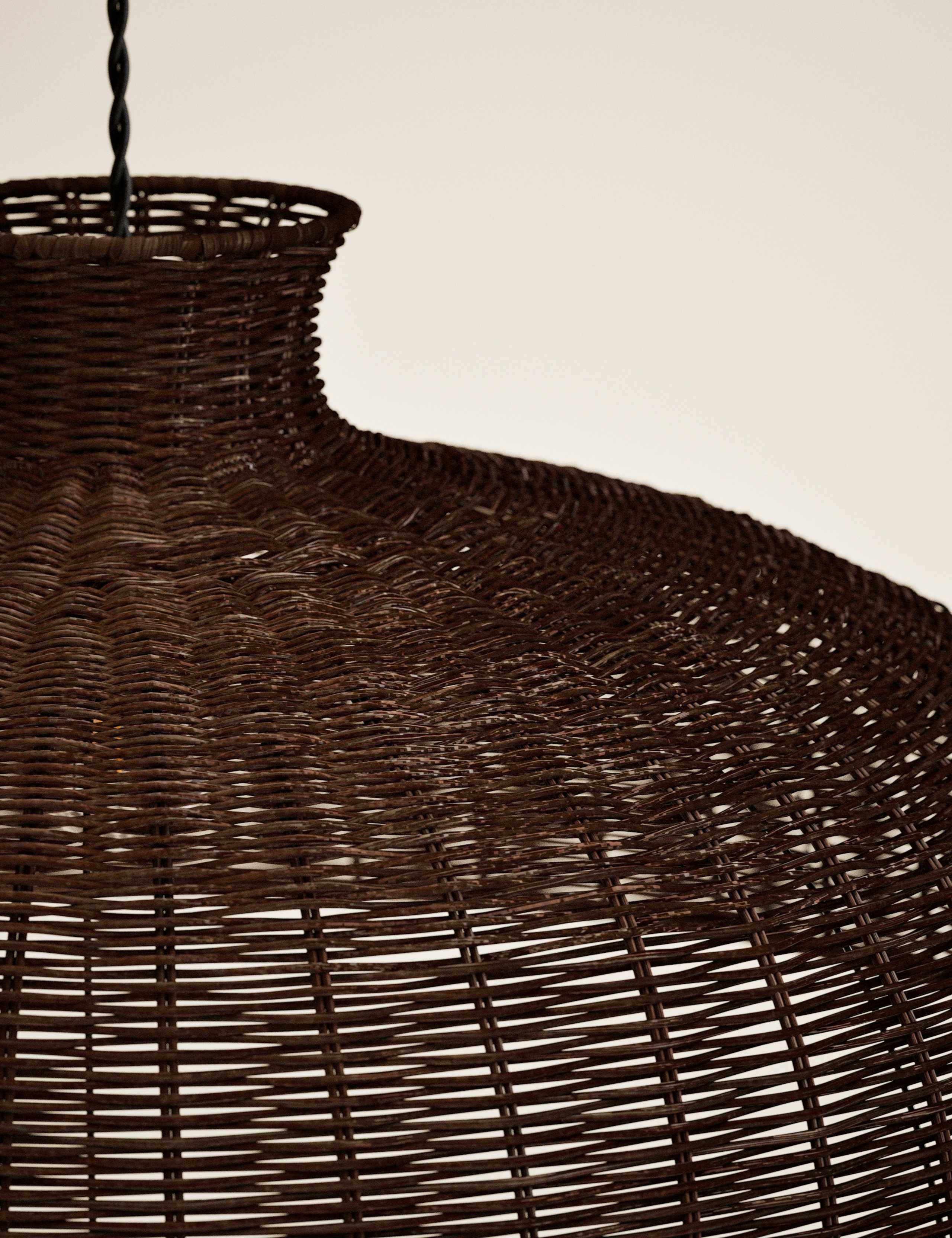 Rattan Extra Large Dome Pendant Light 3 of 4