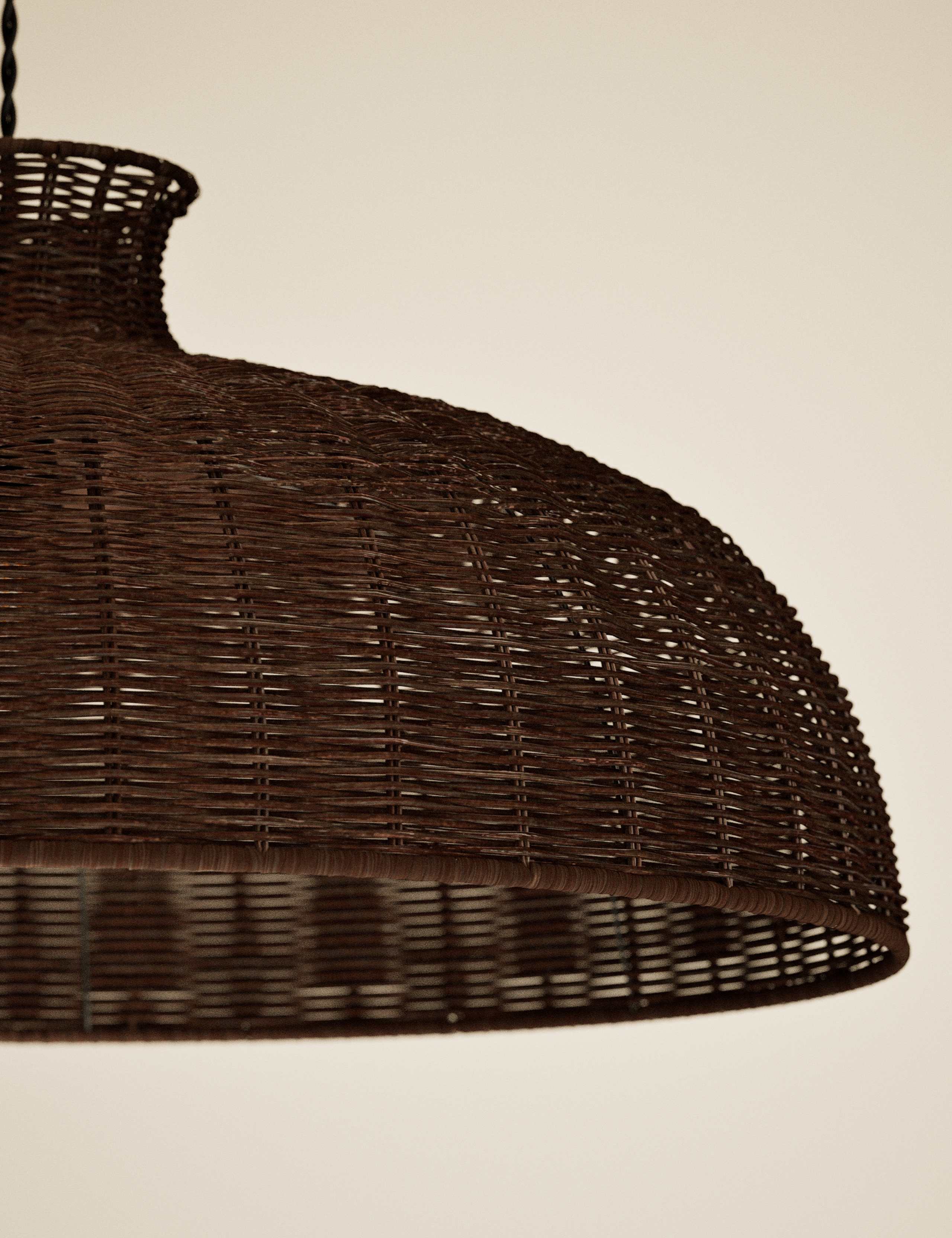 Rattan Extra Large Dome Pendant Light 4 of 4