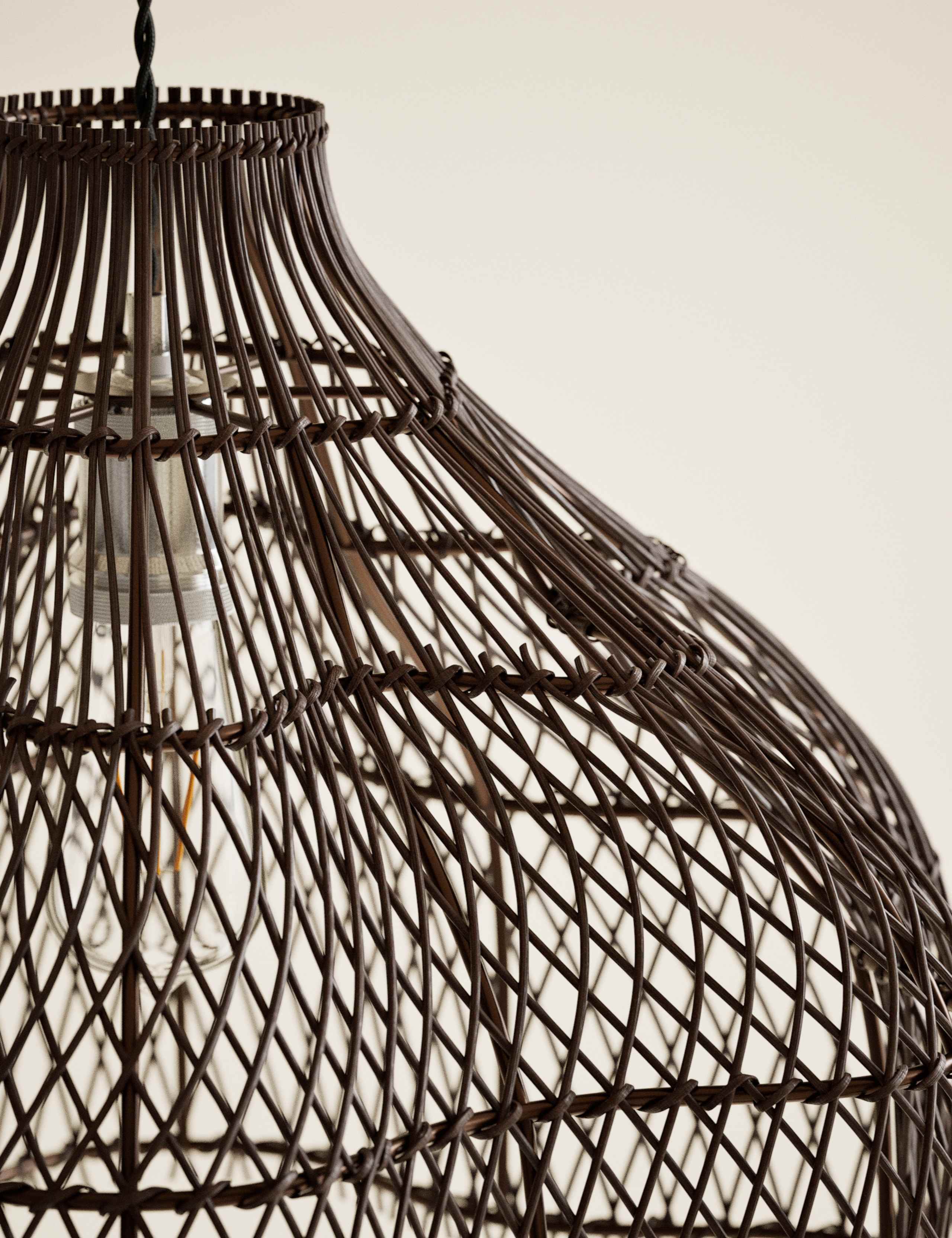 Open Weave Squiggle Ceiling Lamp Shade 3 of 3
