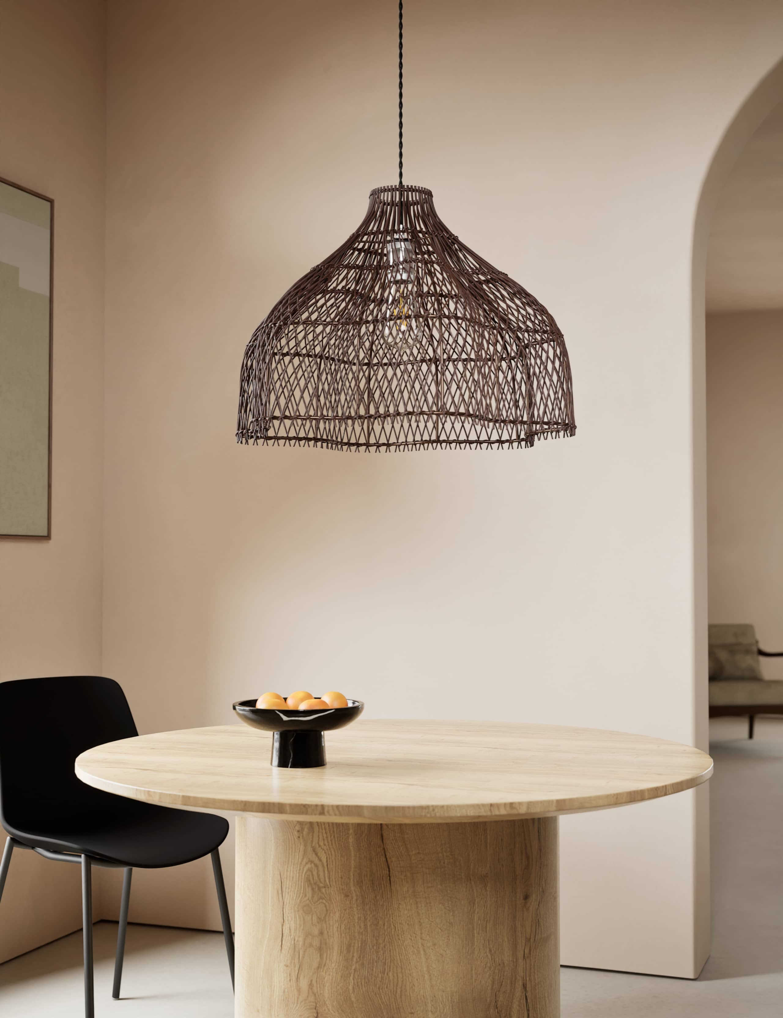 Open Weave Squiggle Ceiling Lamp Shade 4 of 5