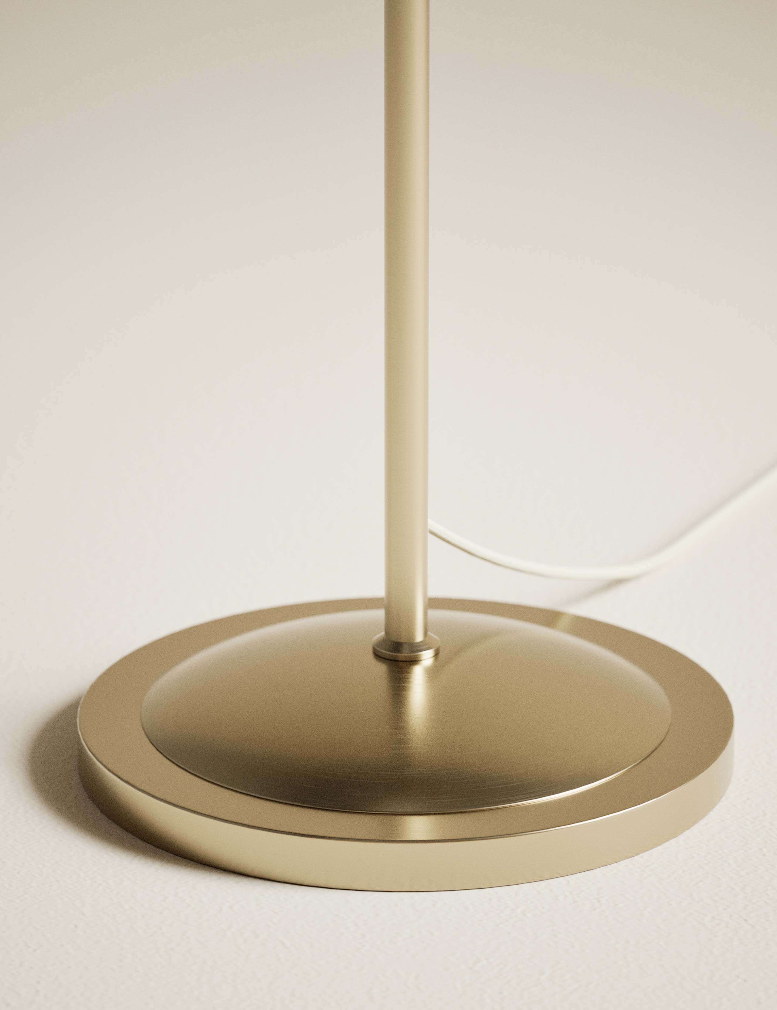 Scalloped Glass Swan Neck Floor Lamp 4 of 5