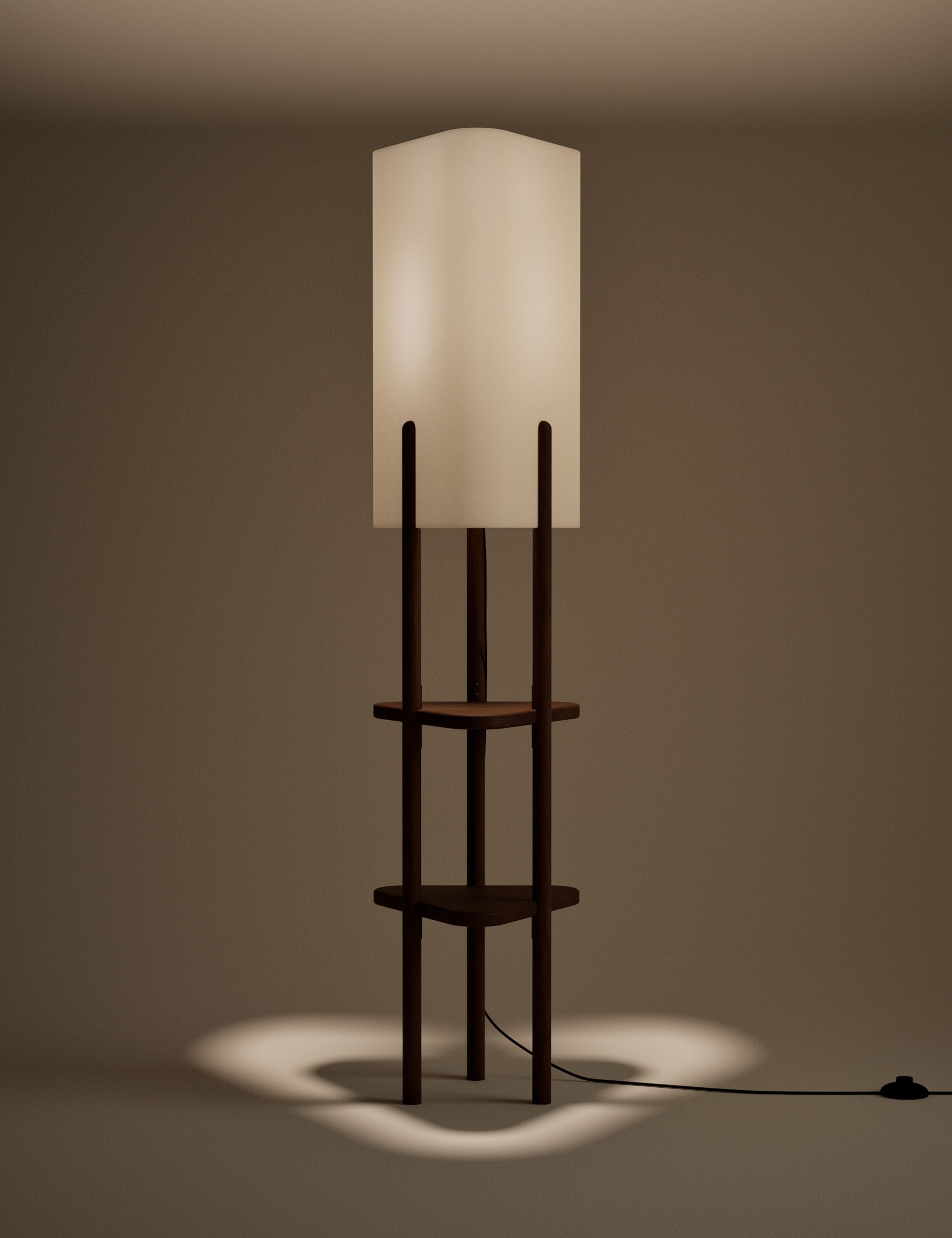 Plectrum Shaded Floor Lamp with Storage 2 of 4