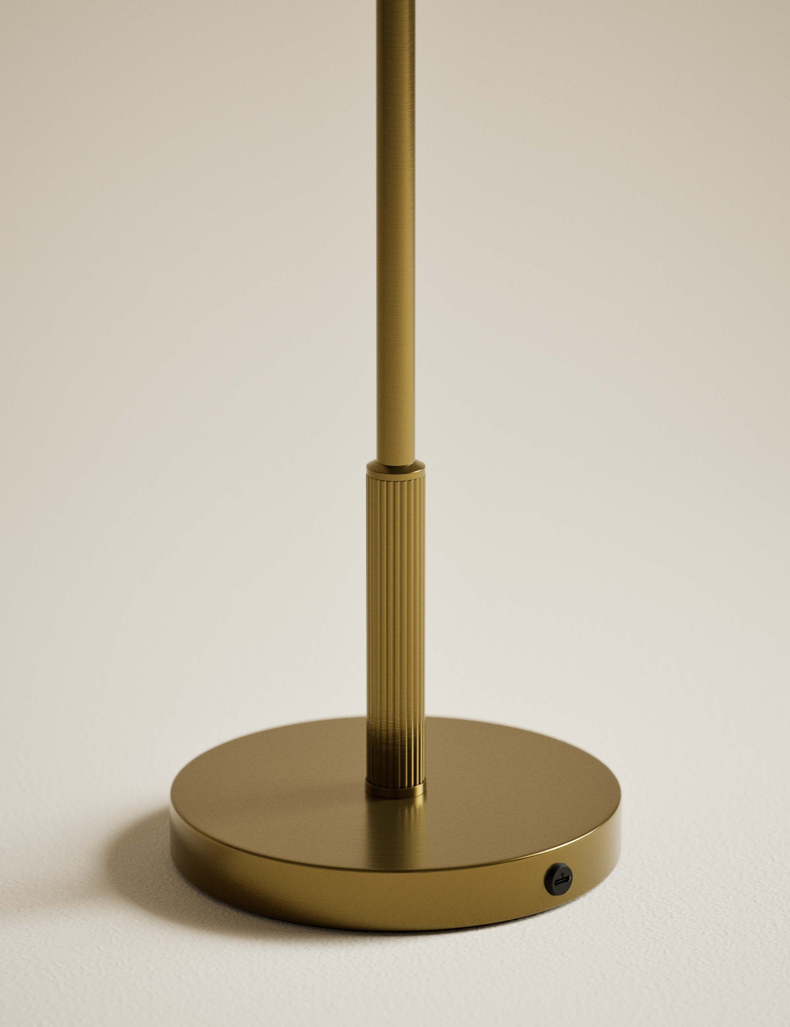 Rechargeable Three Light Ribbed Floor Lamp 4 of 6