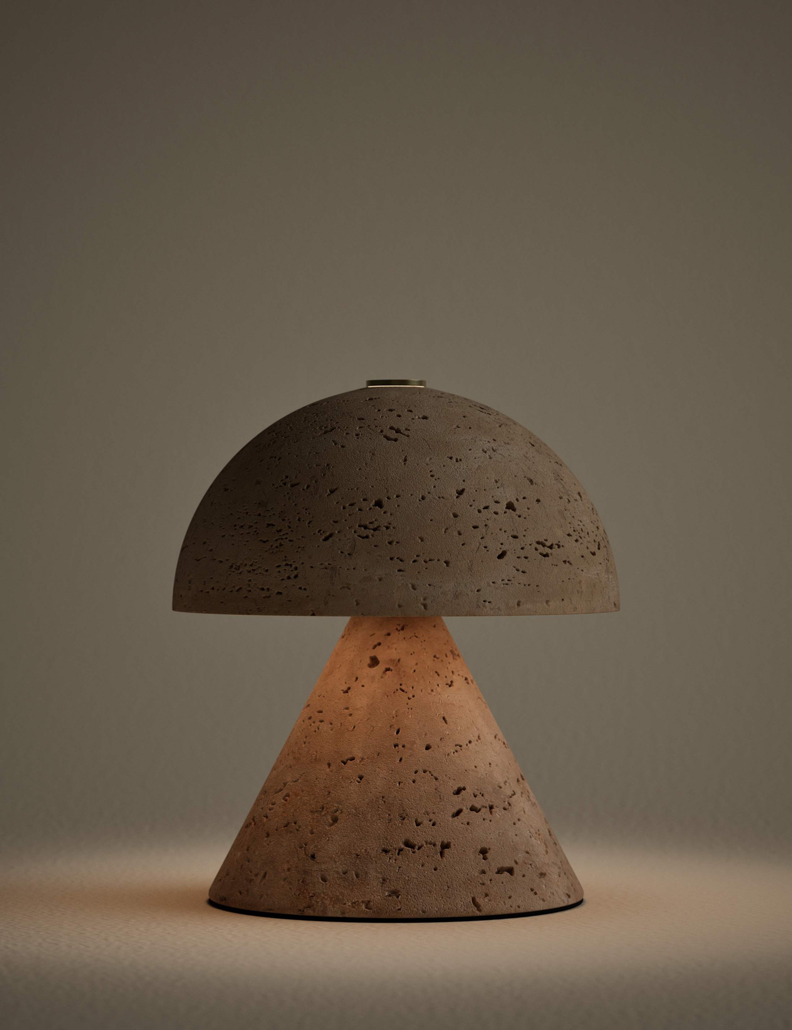 Rechargeable Small Tavertine Mushroom 3 of 5