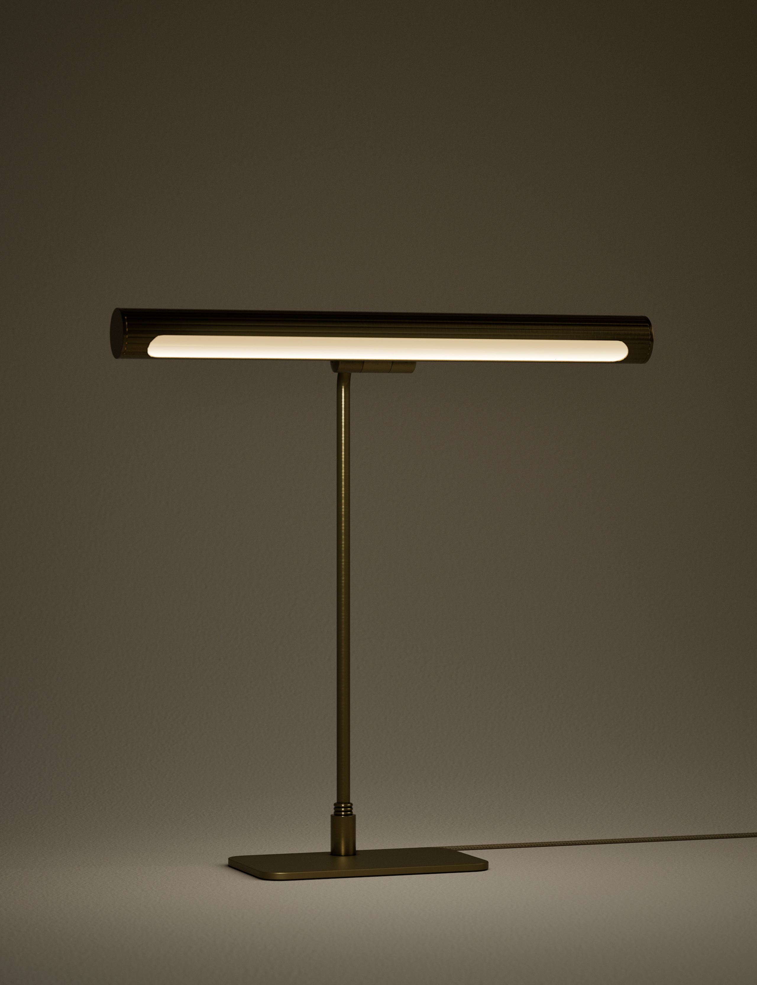 Reeded Metal Banker's Light 2 of 6