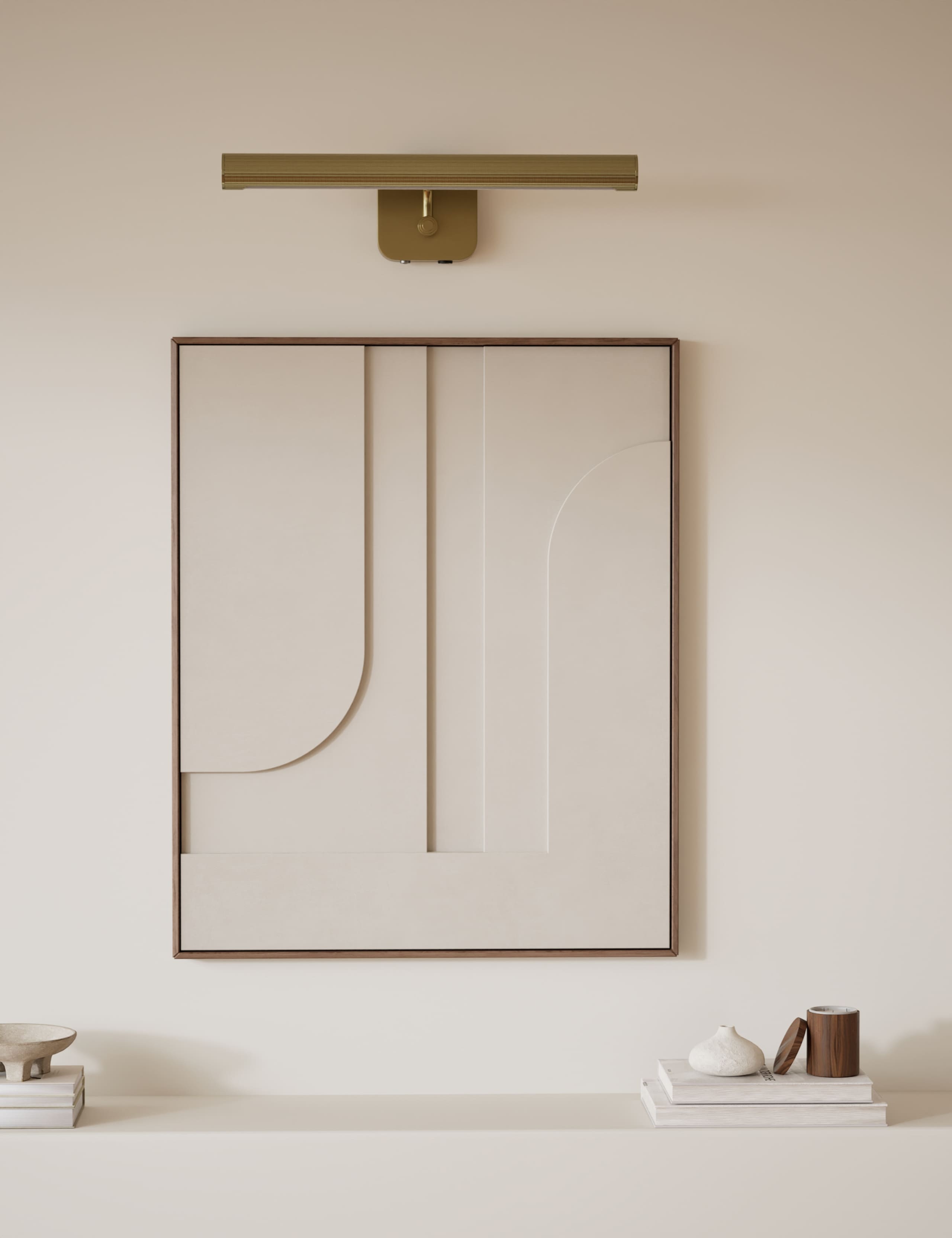 Metal Reeded Picture Wall Light 4 of 6