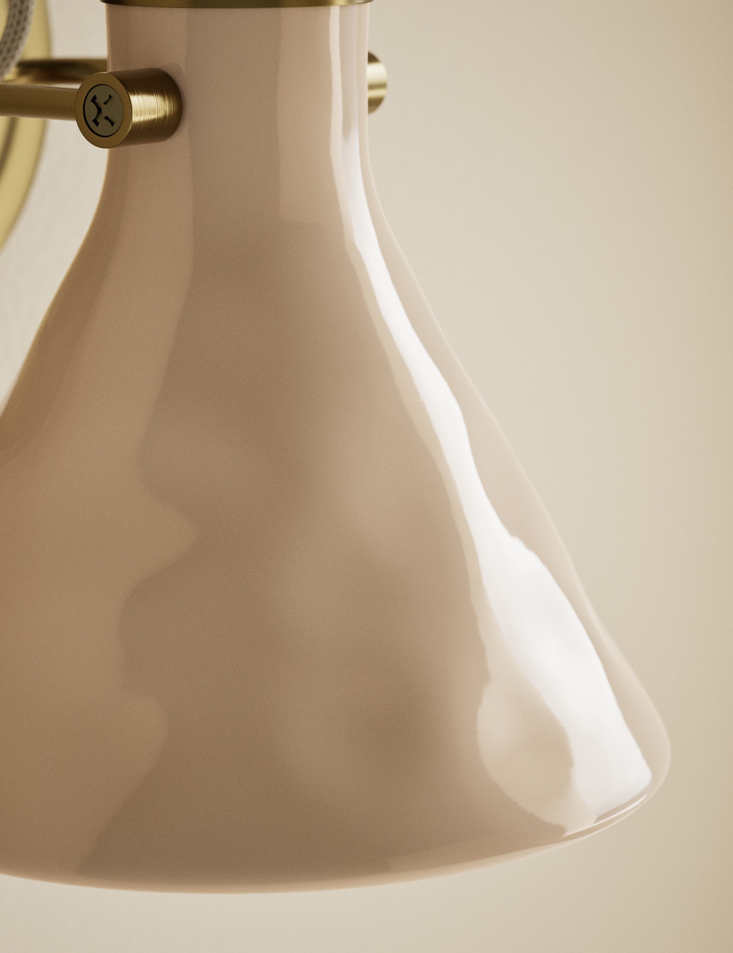 Ceramic Mottled Cone Wall Light 4 of 7