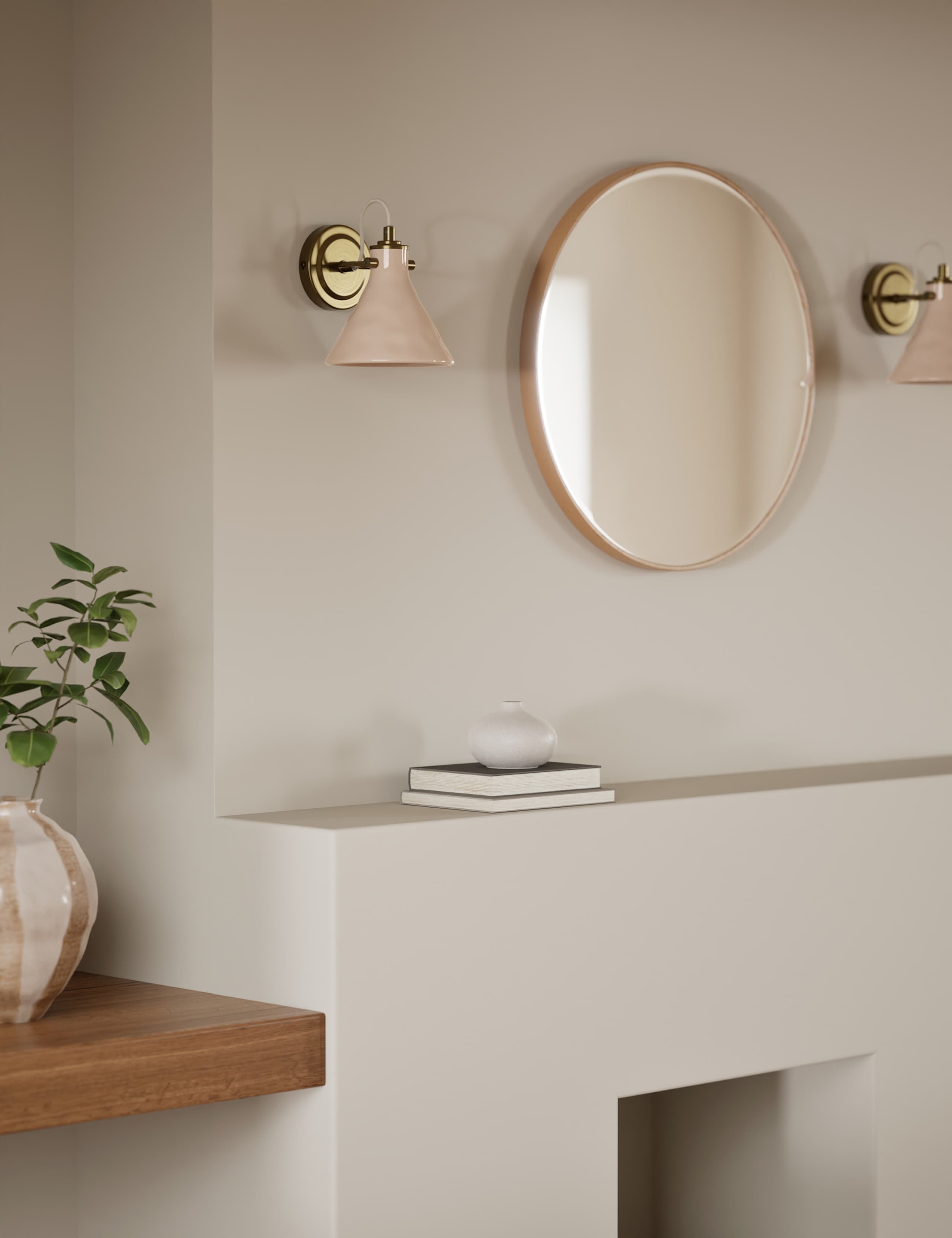 Ceramic Mottled Cone Wall Light 5 of 7
