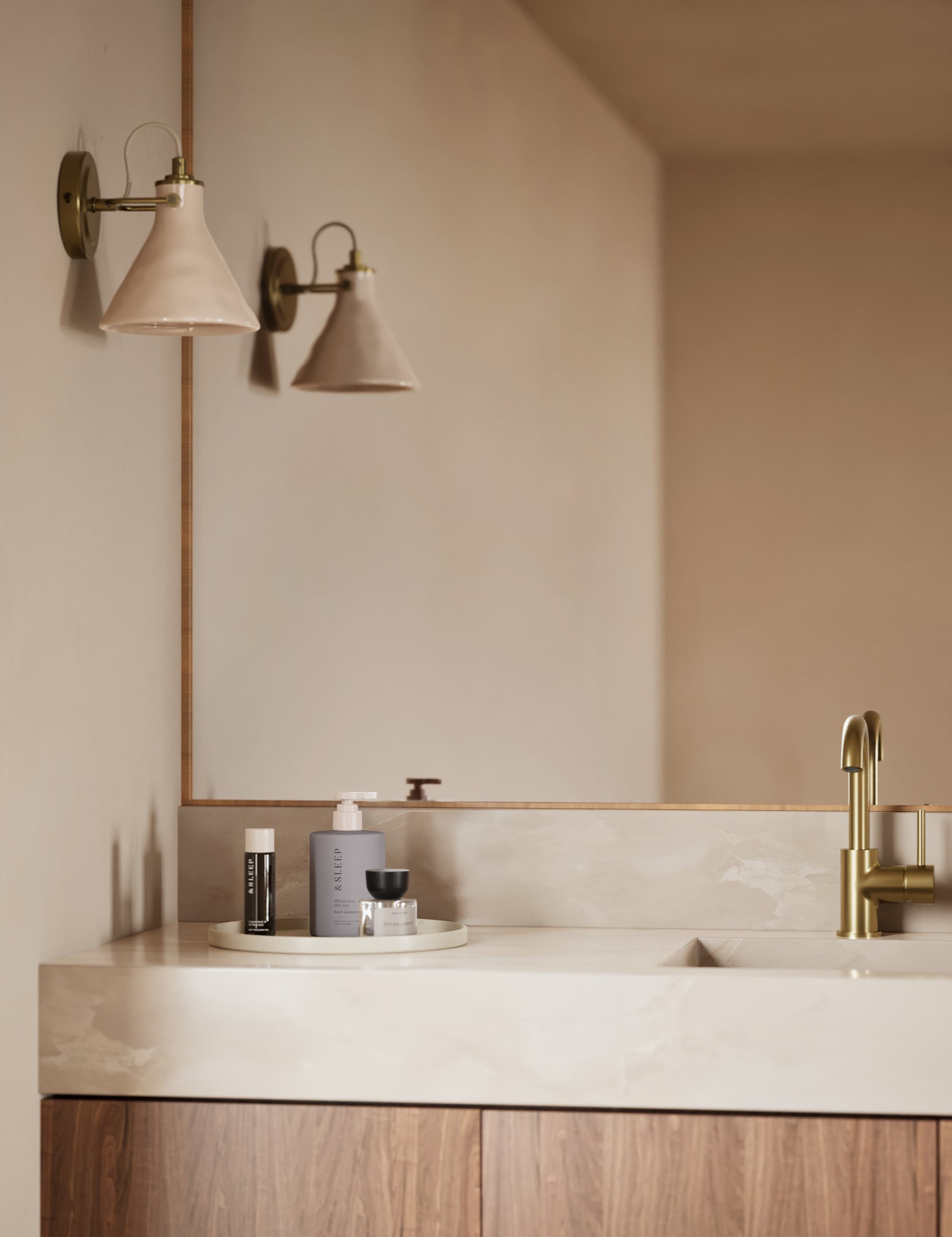 Ceramic Mottled Cone Wall Light 6 of 7