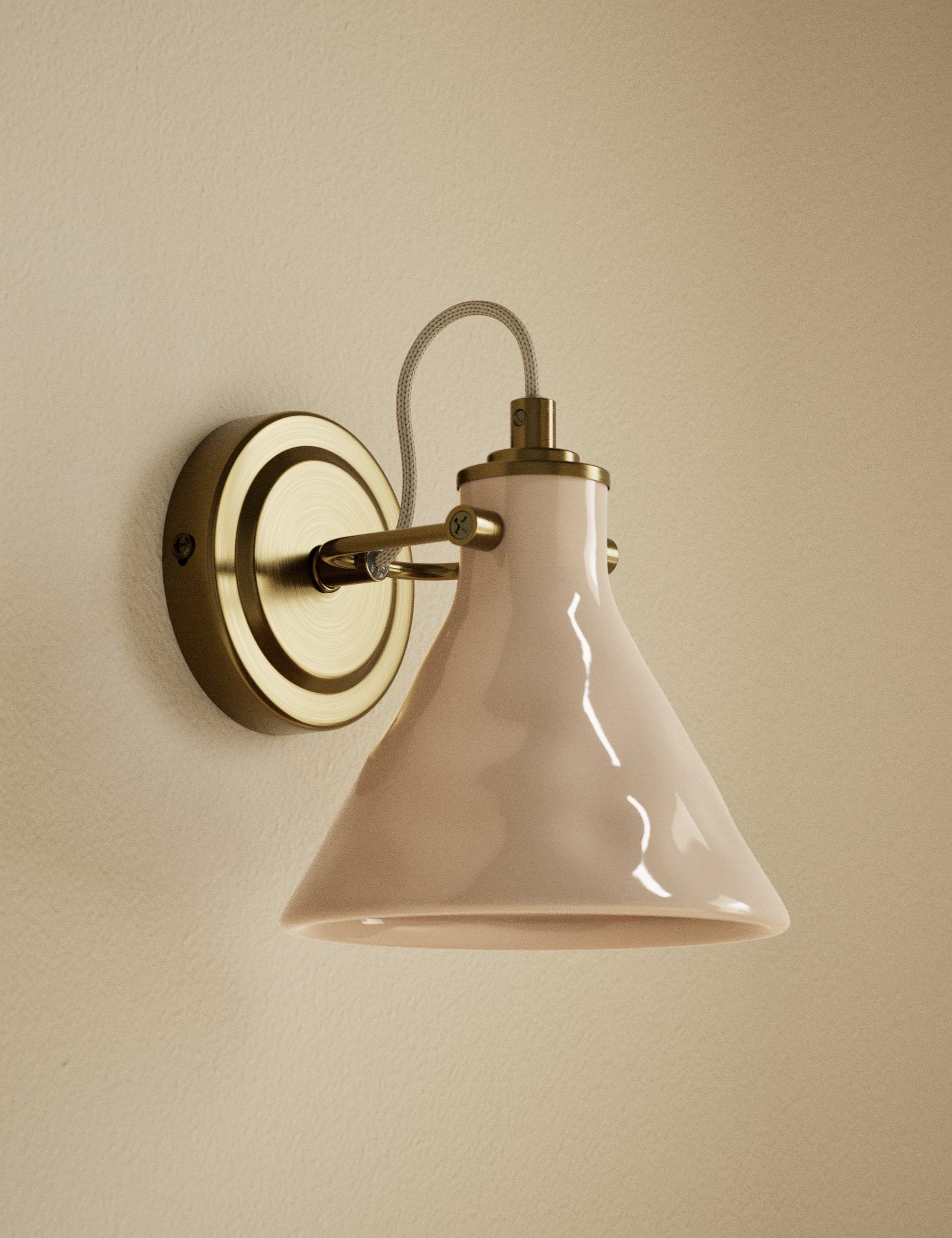 Ceramic Mottled Cone Wall Light 1 of 7