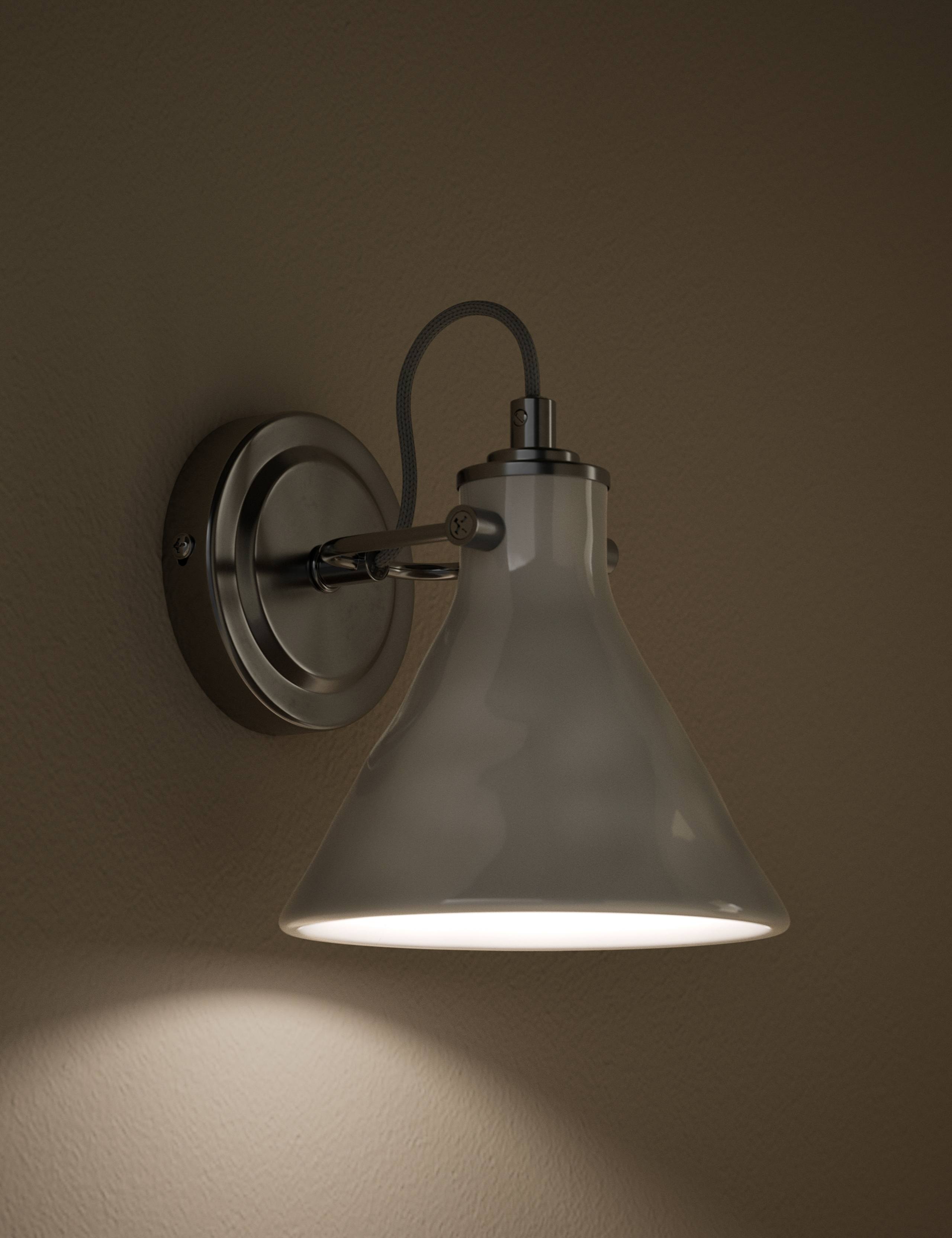 Ceramic Mottled Cone Wall Light 2 of 7