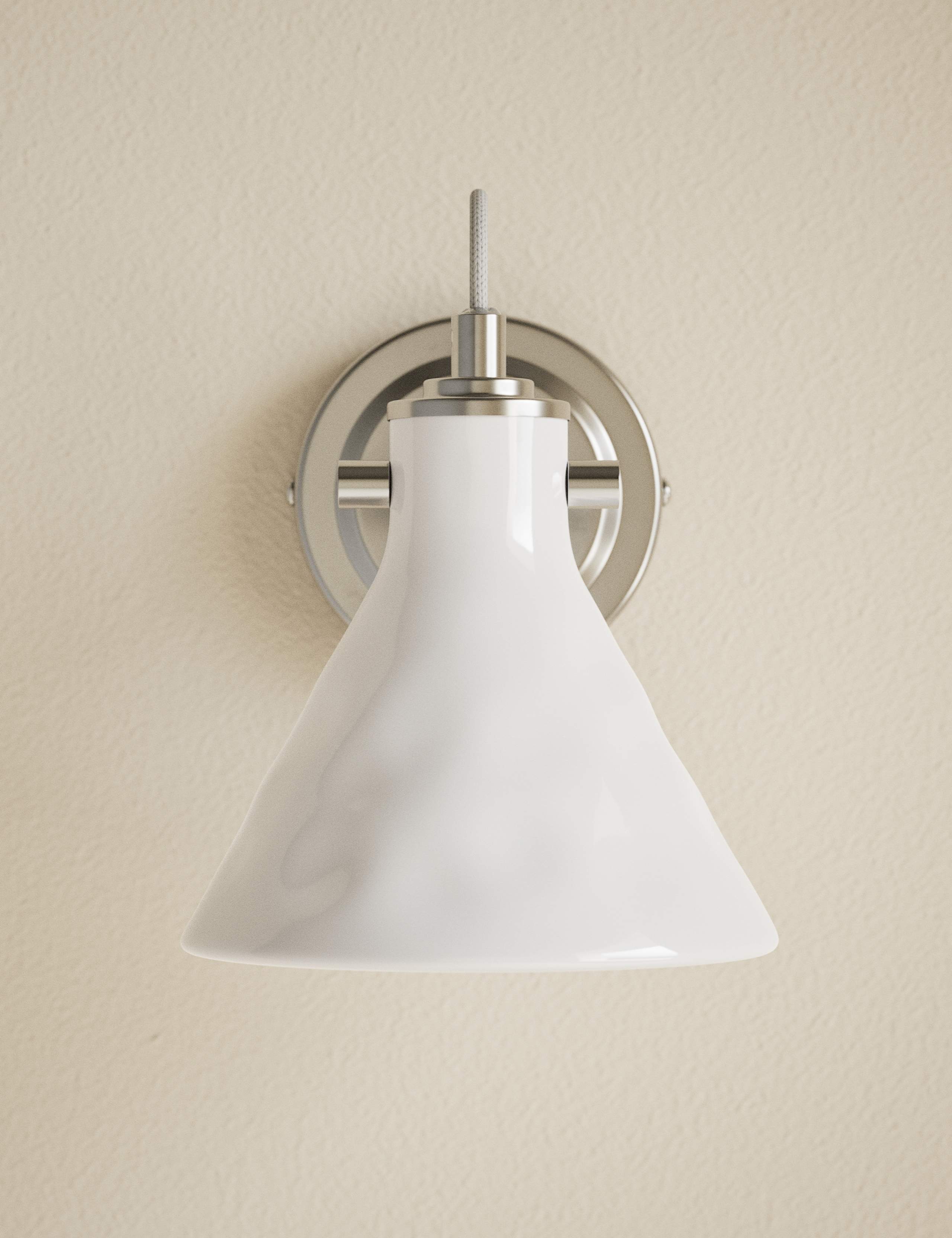 Ceramic Mottled Cone Wall Light 3 of 7