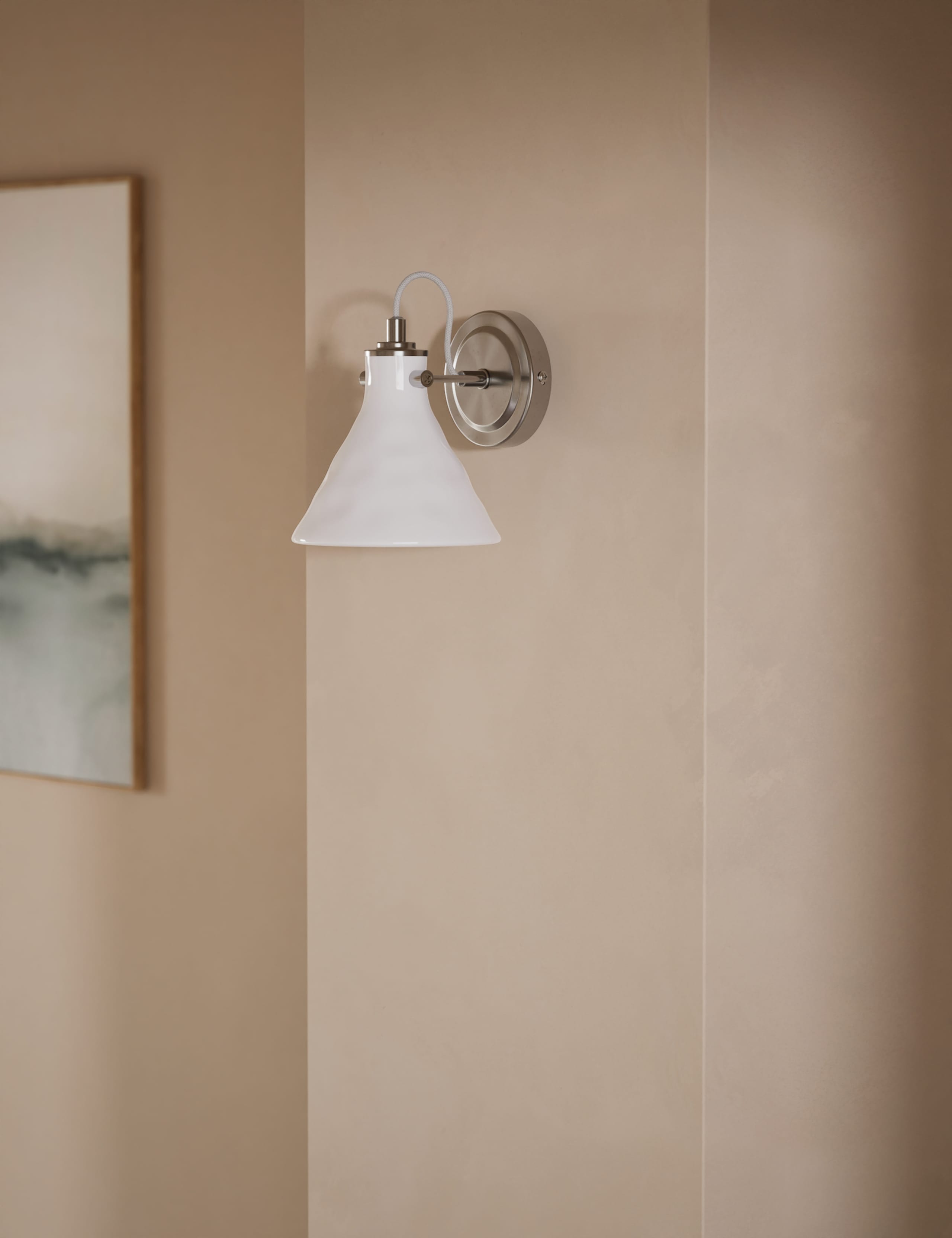 Ceramic Mottled Cone Wall Light 5 of 7
