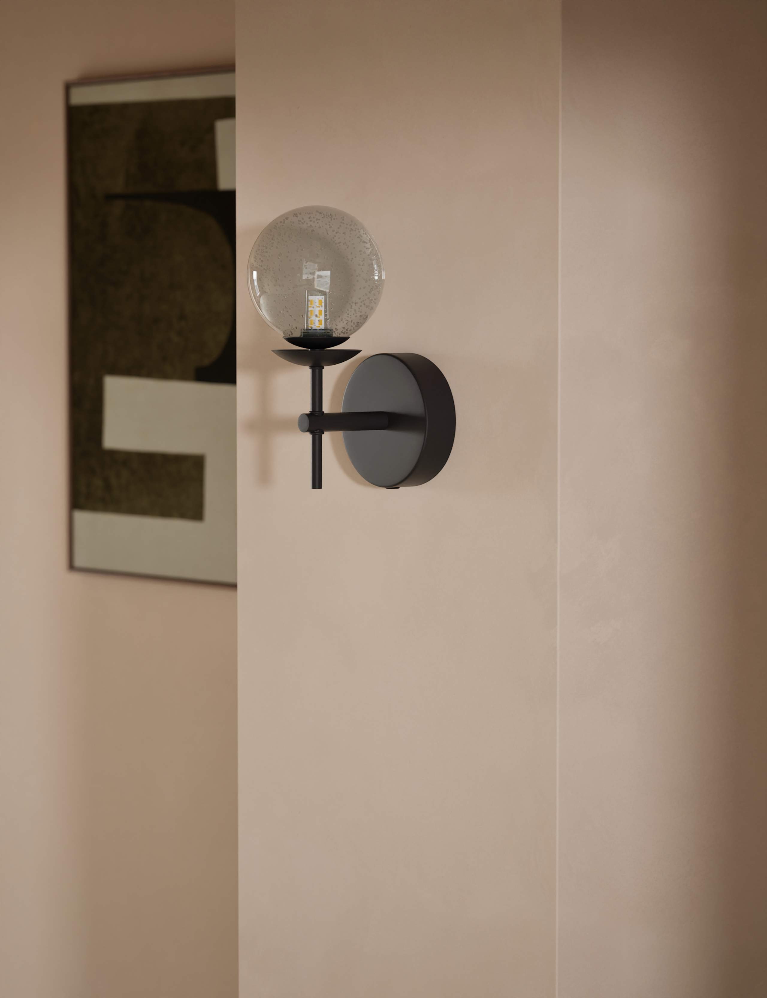 Glass Single Sputnik Bubble Wall Light 5 of 6