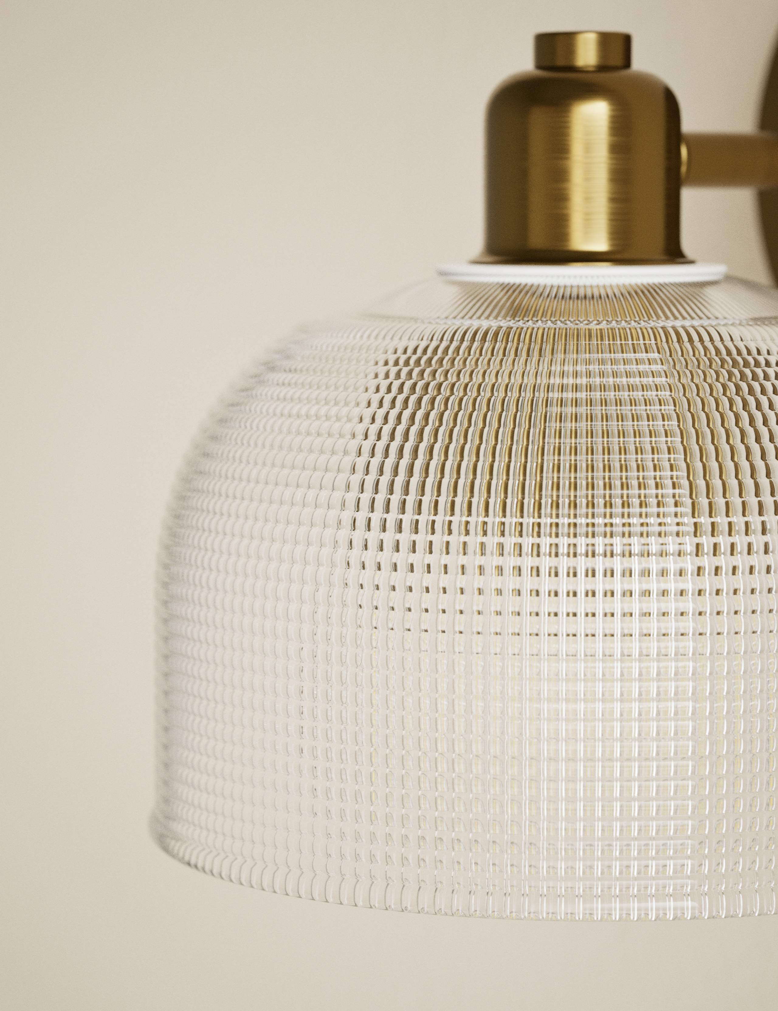 Reeded Glass Wall Light 3 of 6