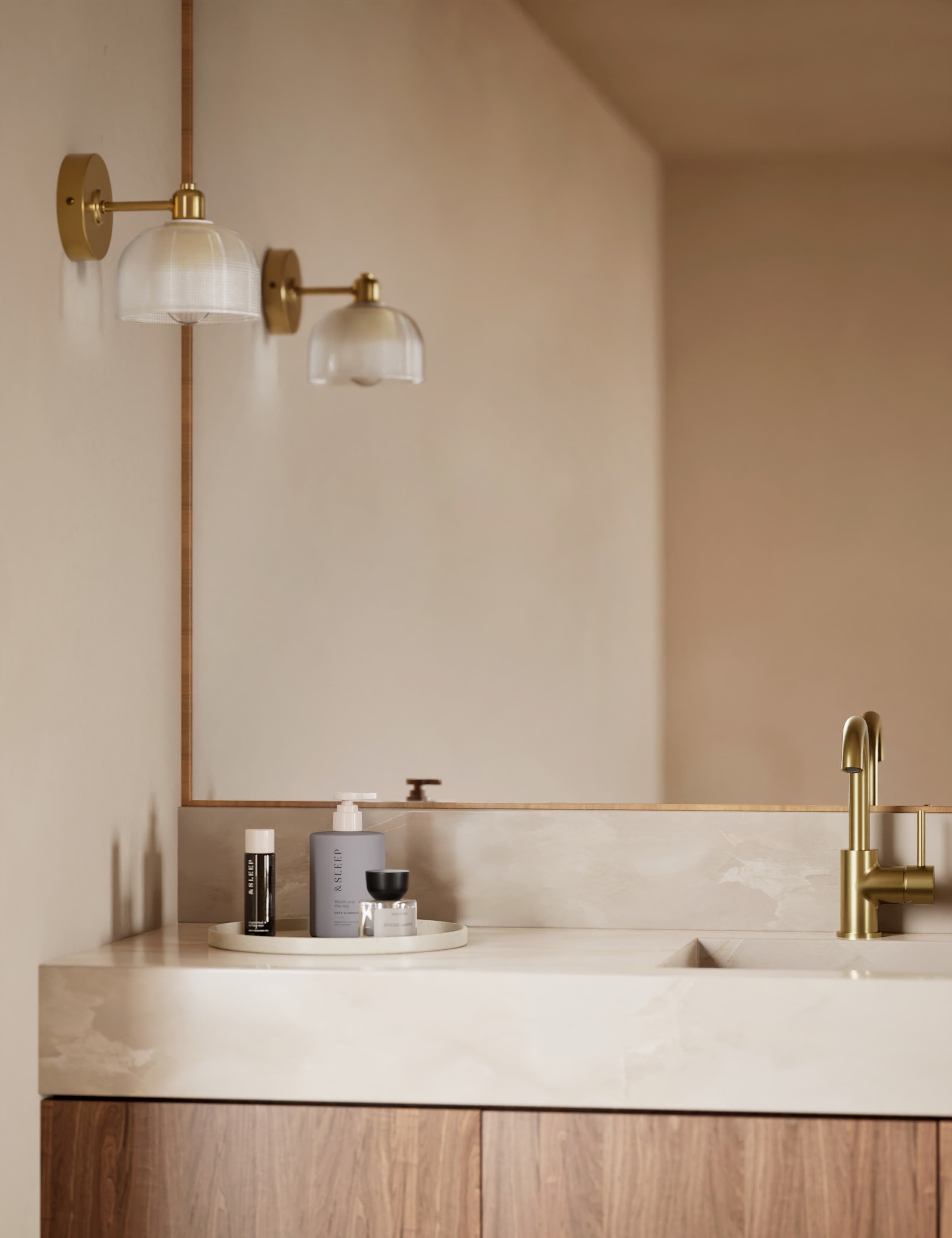 Reeded Glass Wall Light 5 of 6