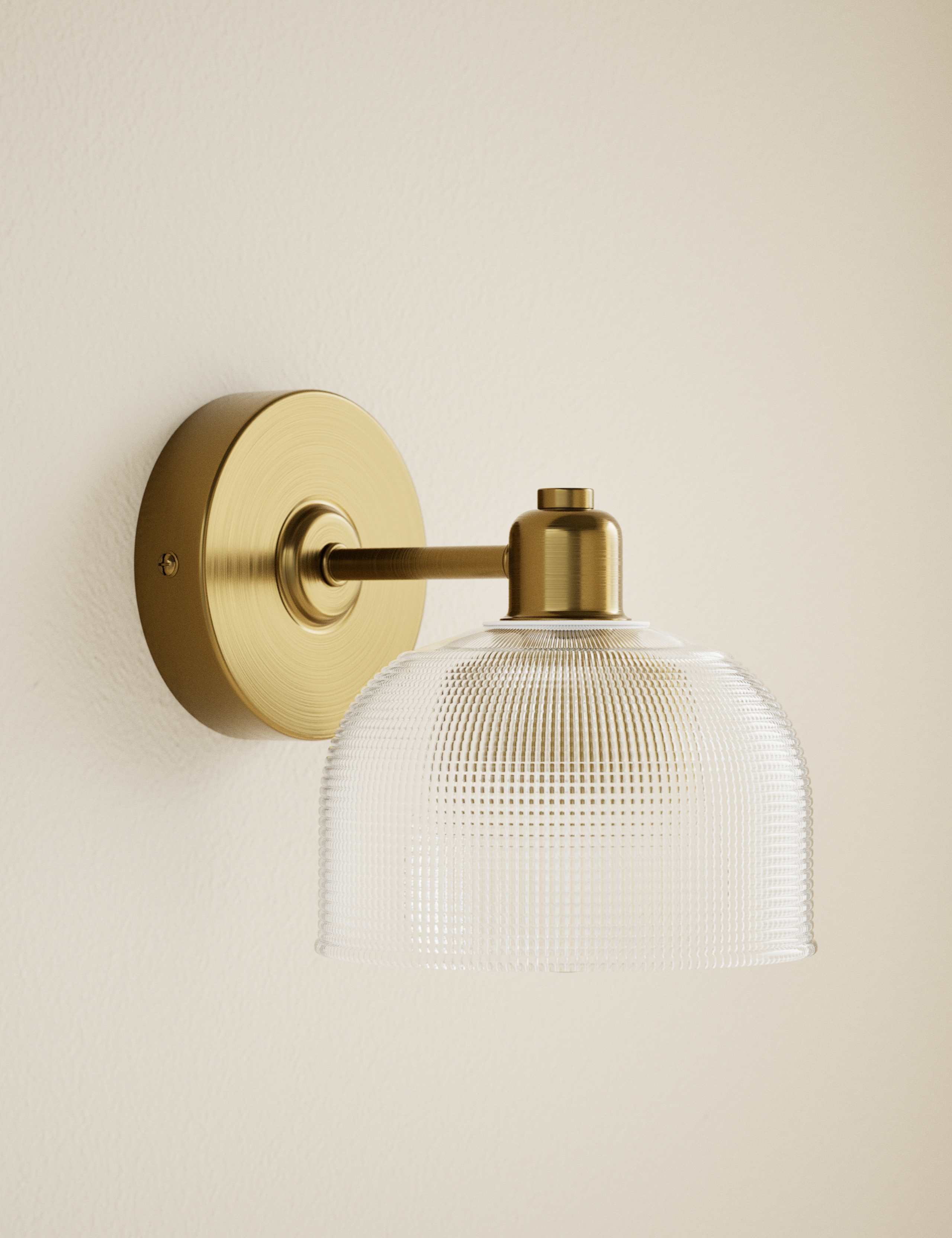 Reeded Glass Wall Light 1 of 6