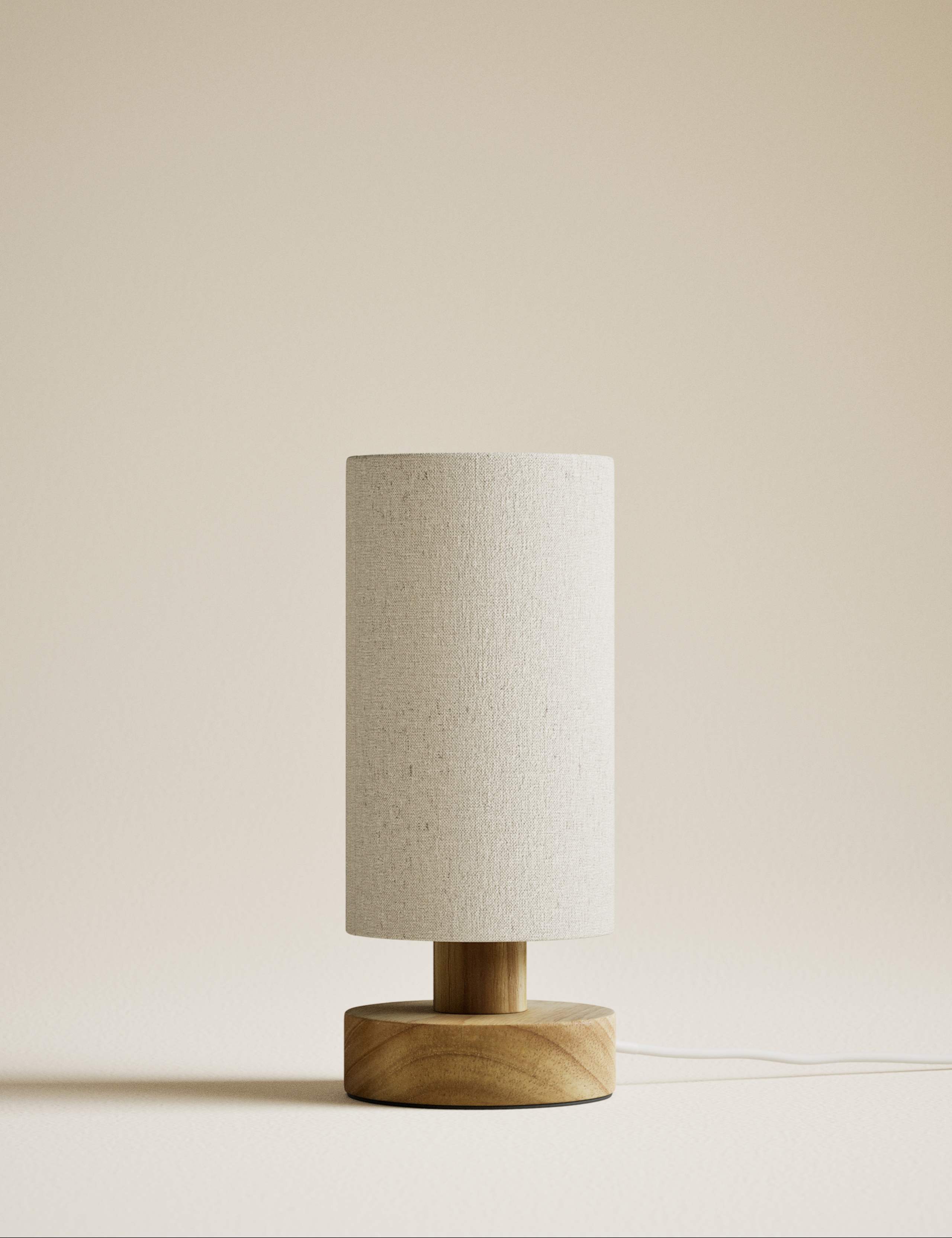 Wood Base Table Lamp 1 of 5