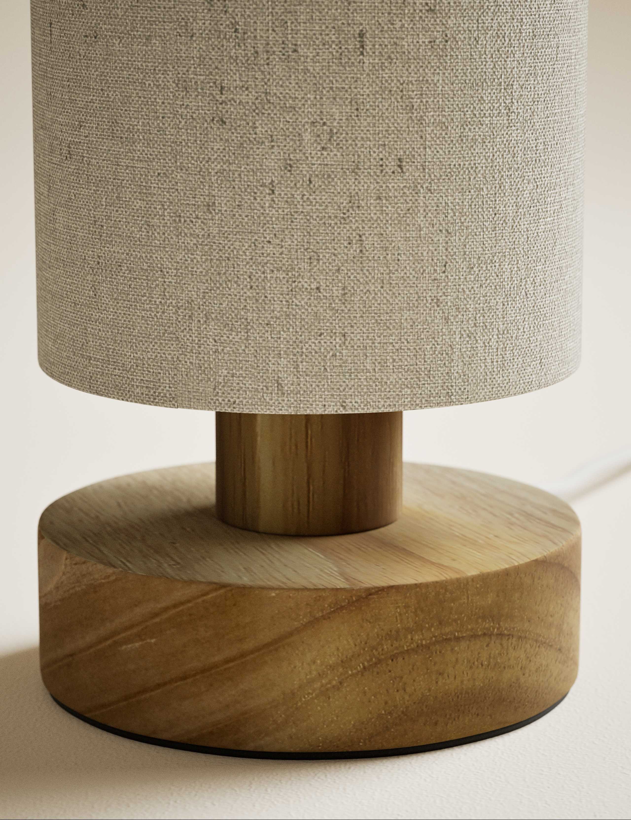 Wood Base Table Lamp 4 of 5