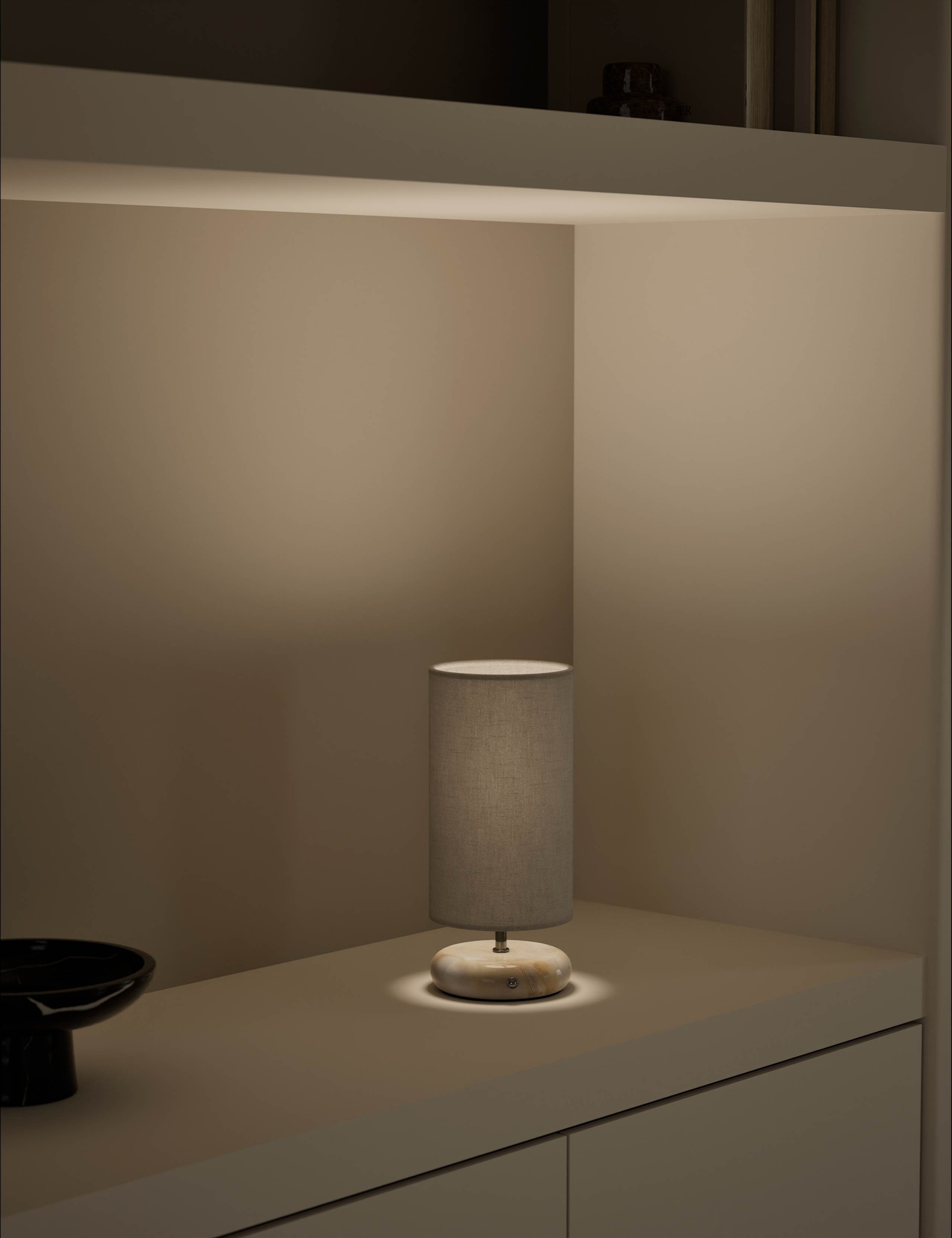 Pebble Stone Effect Rechargeable Table Lamp 2 of 5
