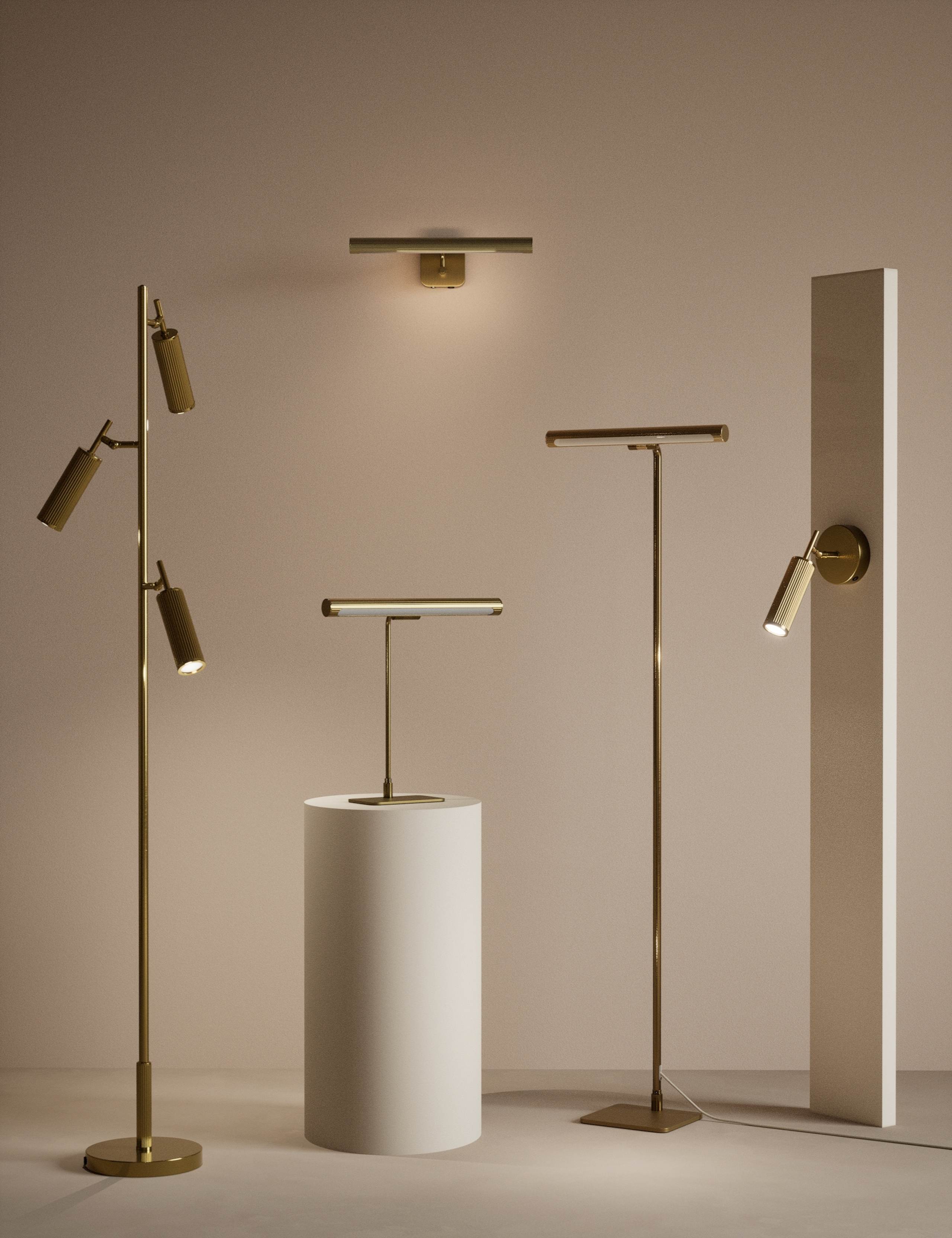 Rechargeable Ribbed Angled Spot Wall Light 5 of 6