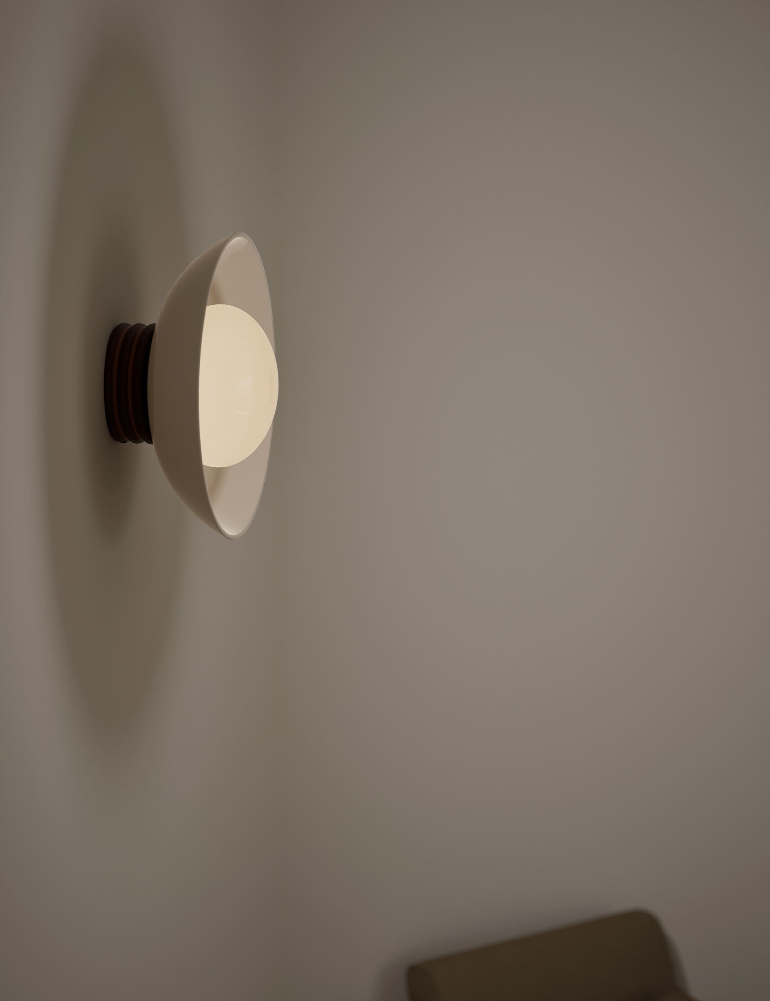 Wooden Ribbed Wall Light 2 of 5