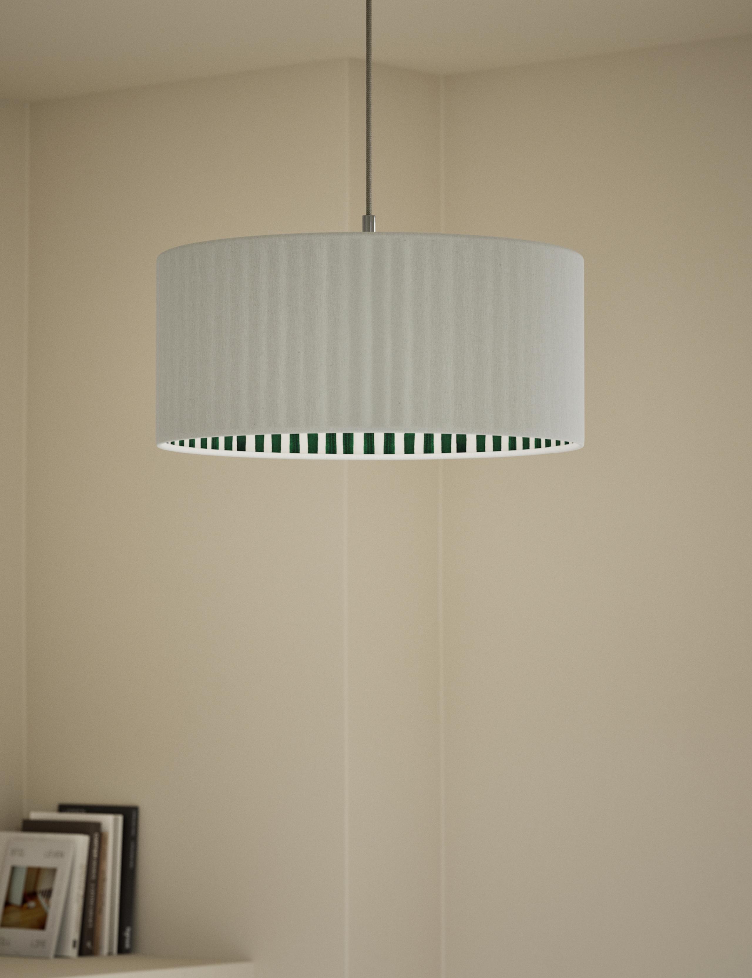 Watercolour Stripe Drum Lamp Shade 2 of 5