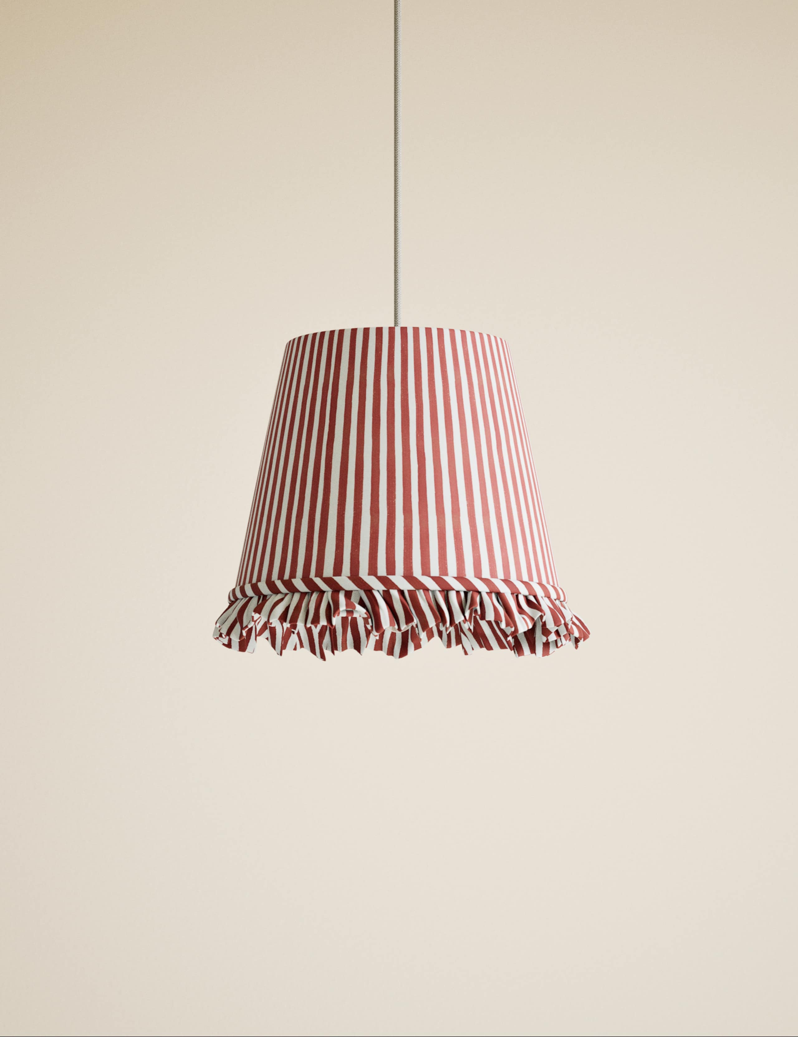 Watercolour Stripe Ruffle Edge Lamp Shade 1 of 5