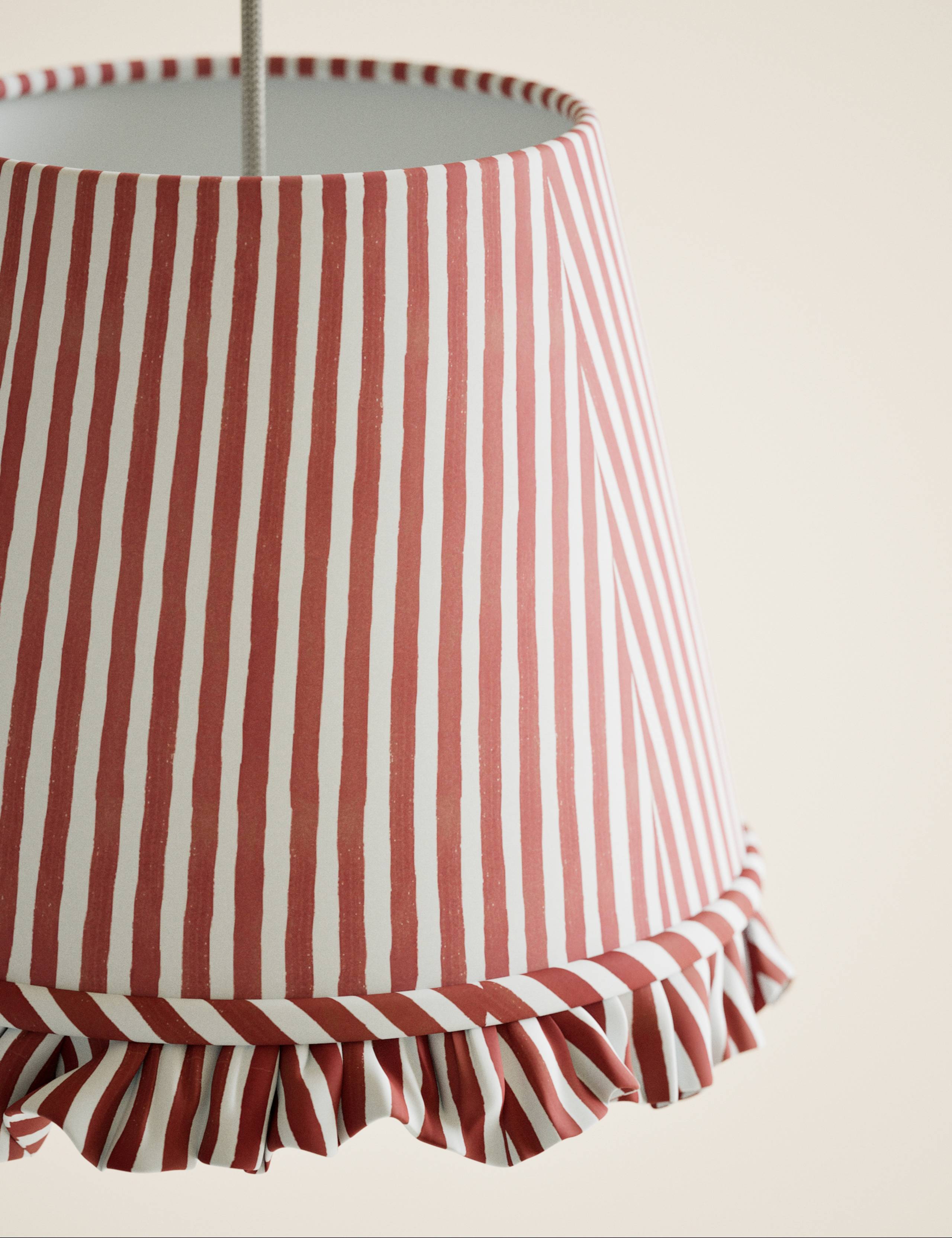 Watercolour Stripe Ruffle Edge Lamp Shade 5 of 5