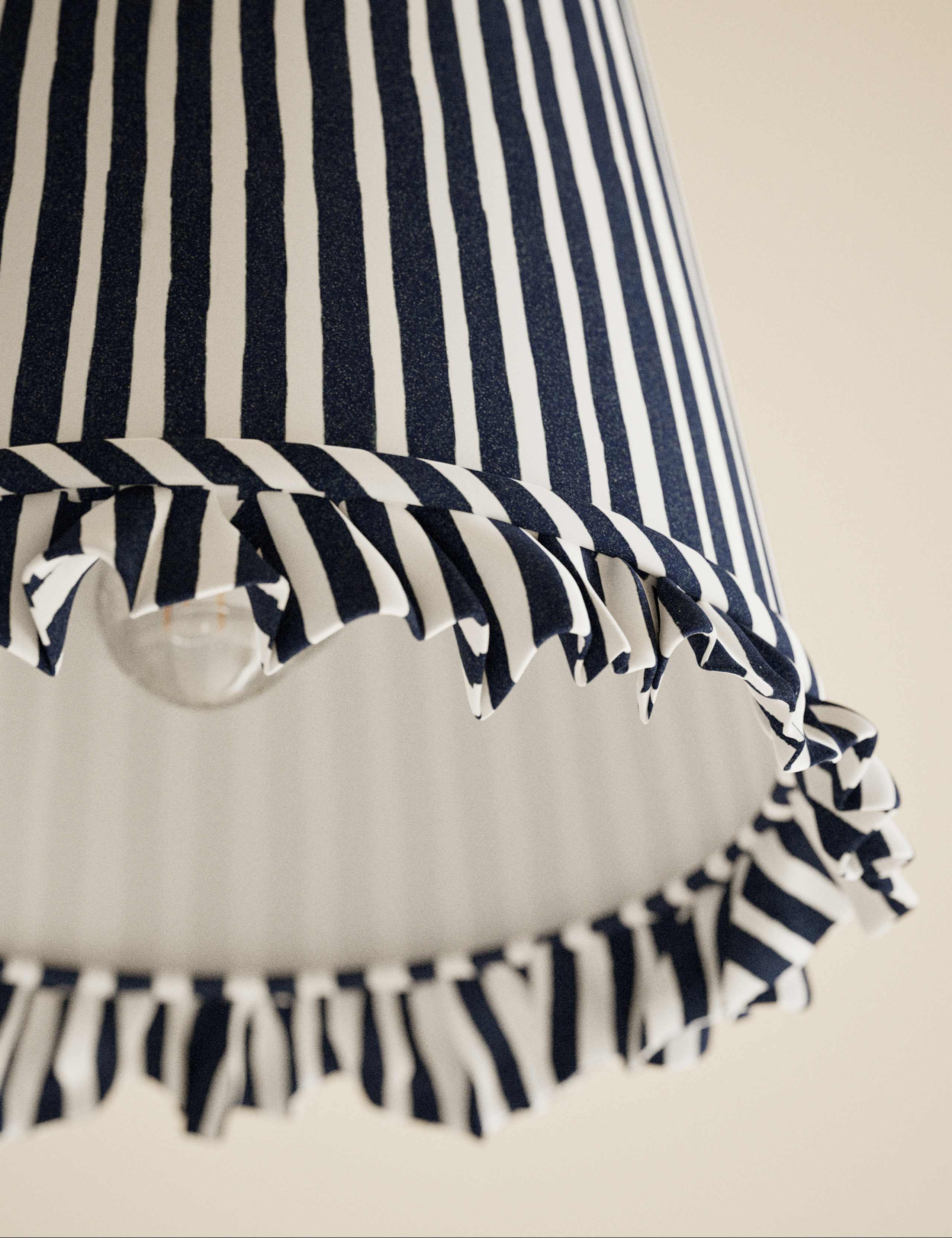 Watercolour Stripe Ruffle Edge Lamp Shade 4 of 5