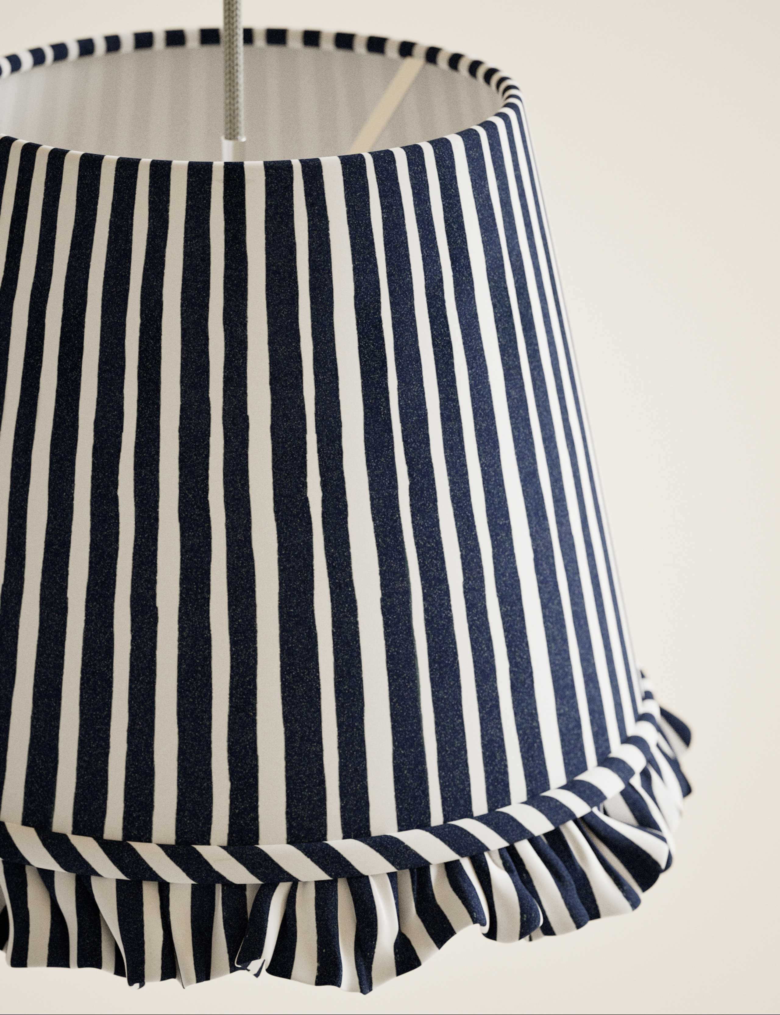 Watercolour Stripe Ruffle Edge Lamp Shade 5 of 5