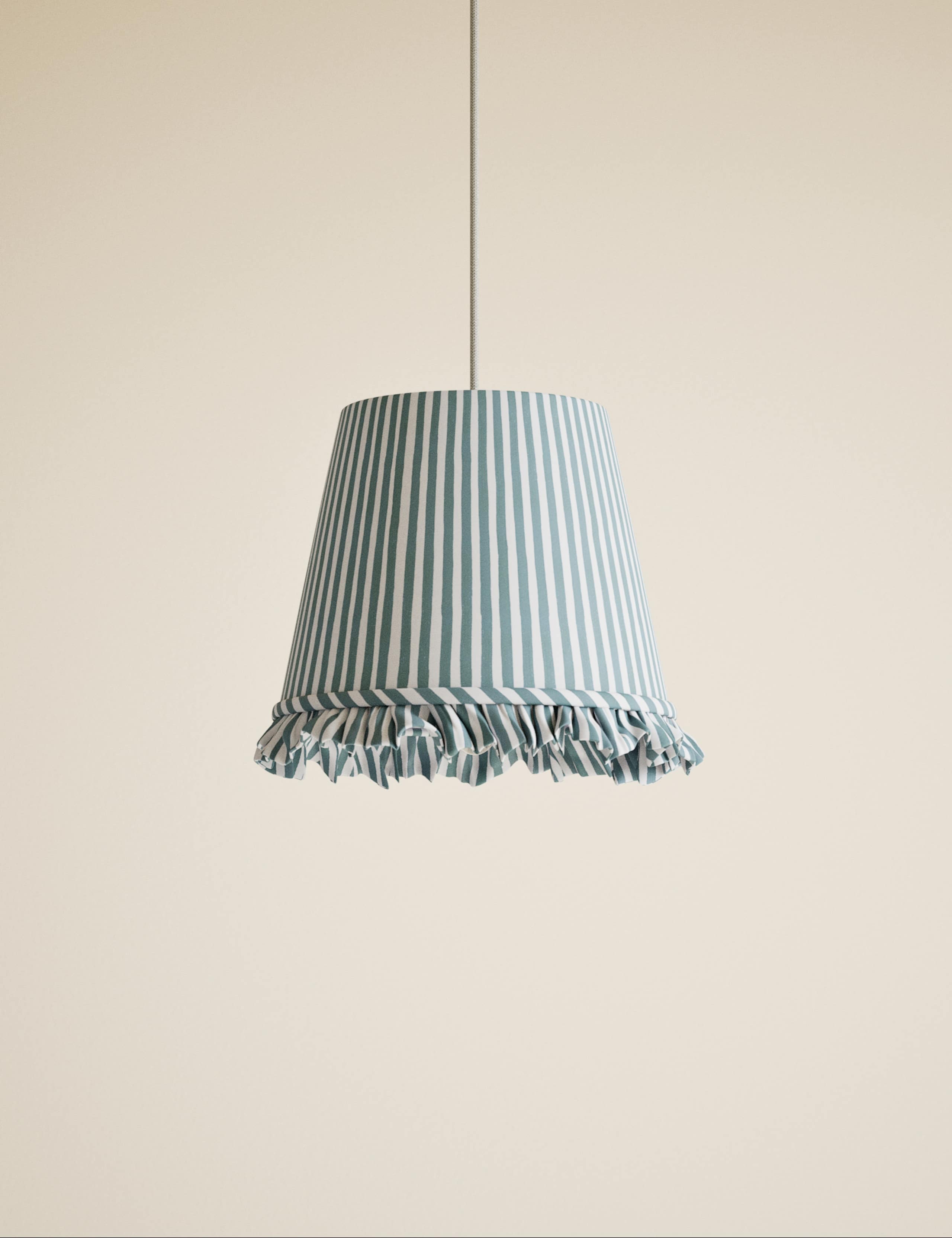 Watercolour Stripe Ruffle Edge Lamp Shade 3 of 5