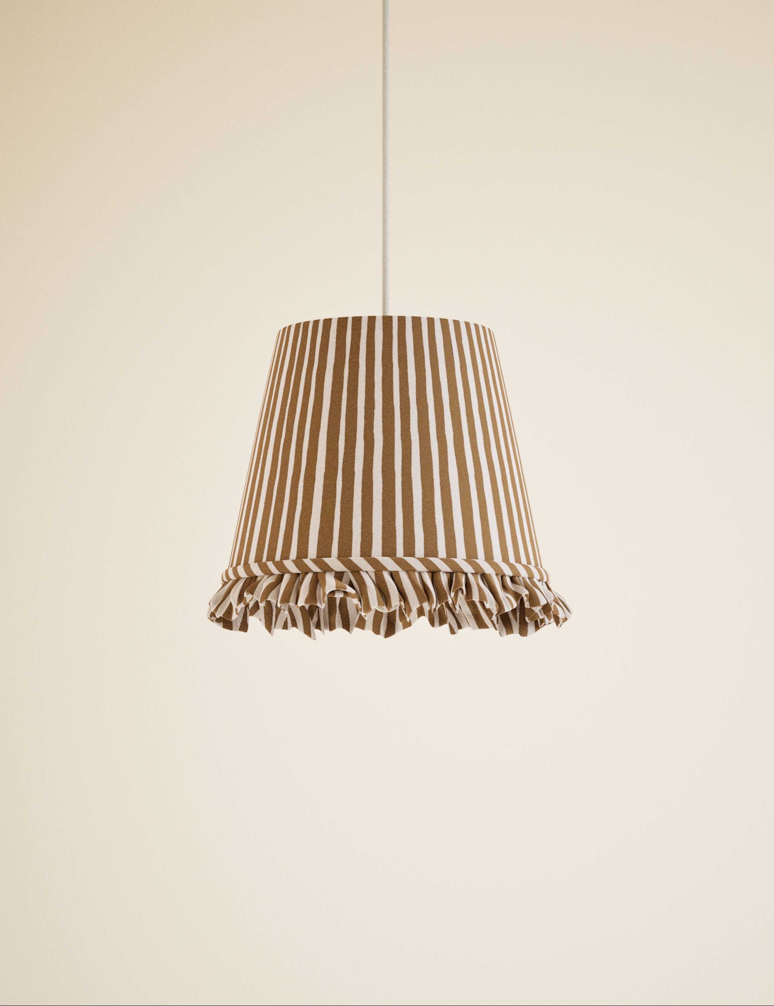 Watercolour Stripe Ruffle Edge Lamp Shade 3 of 5