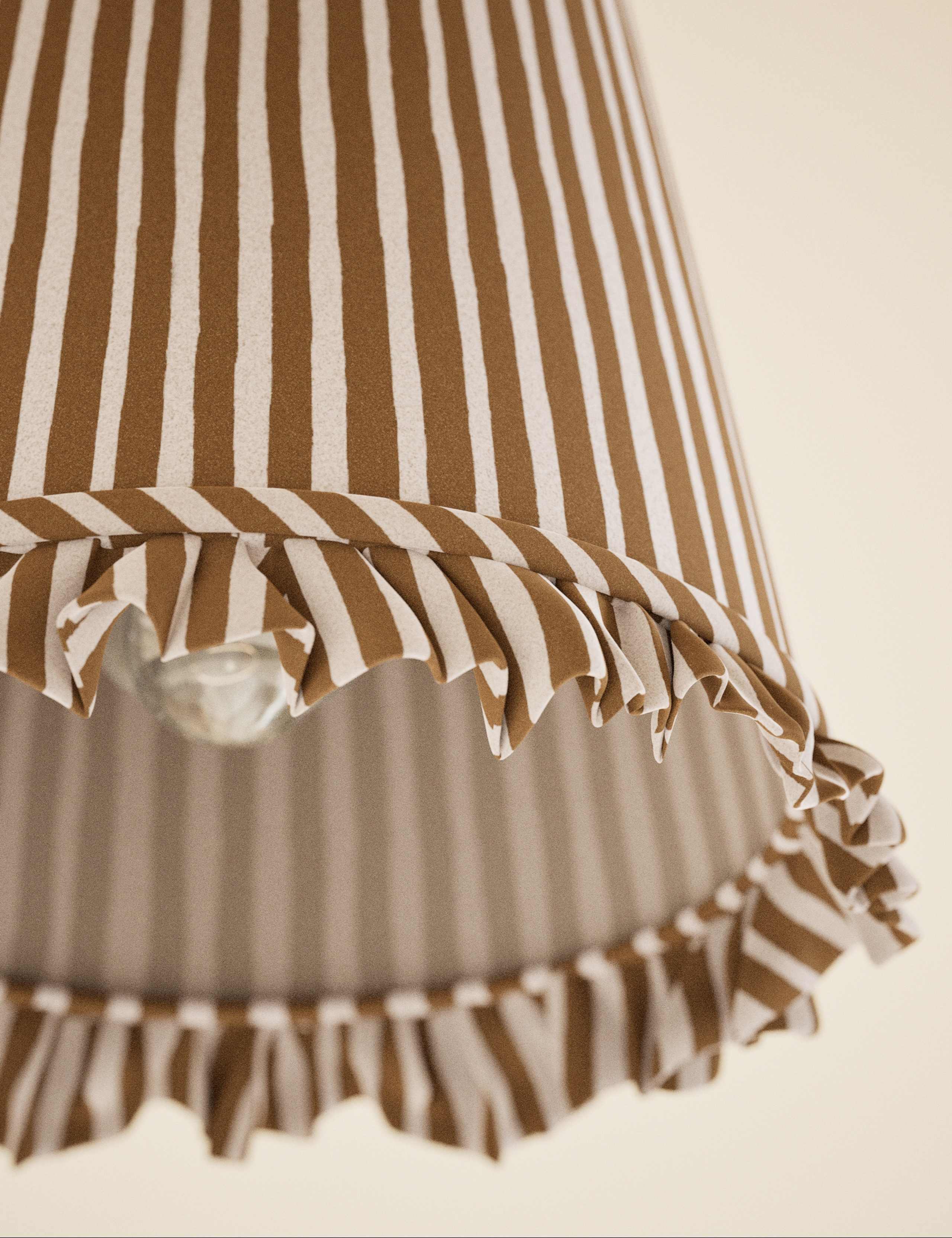 Watercolour Stripe Ruffle Edge Lamp Shade 4 of 5
