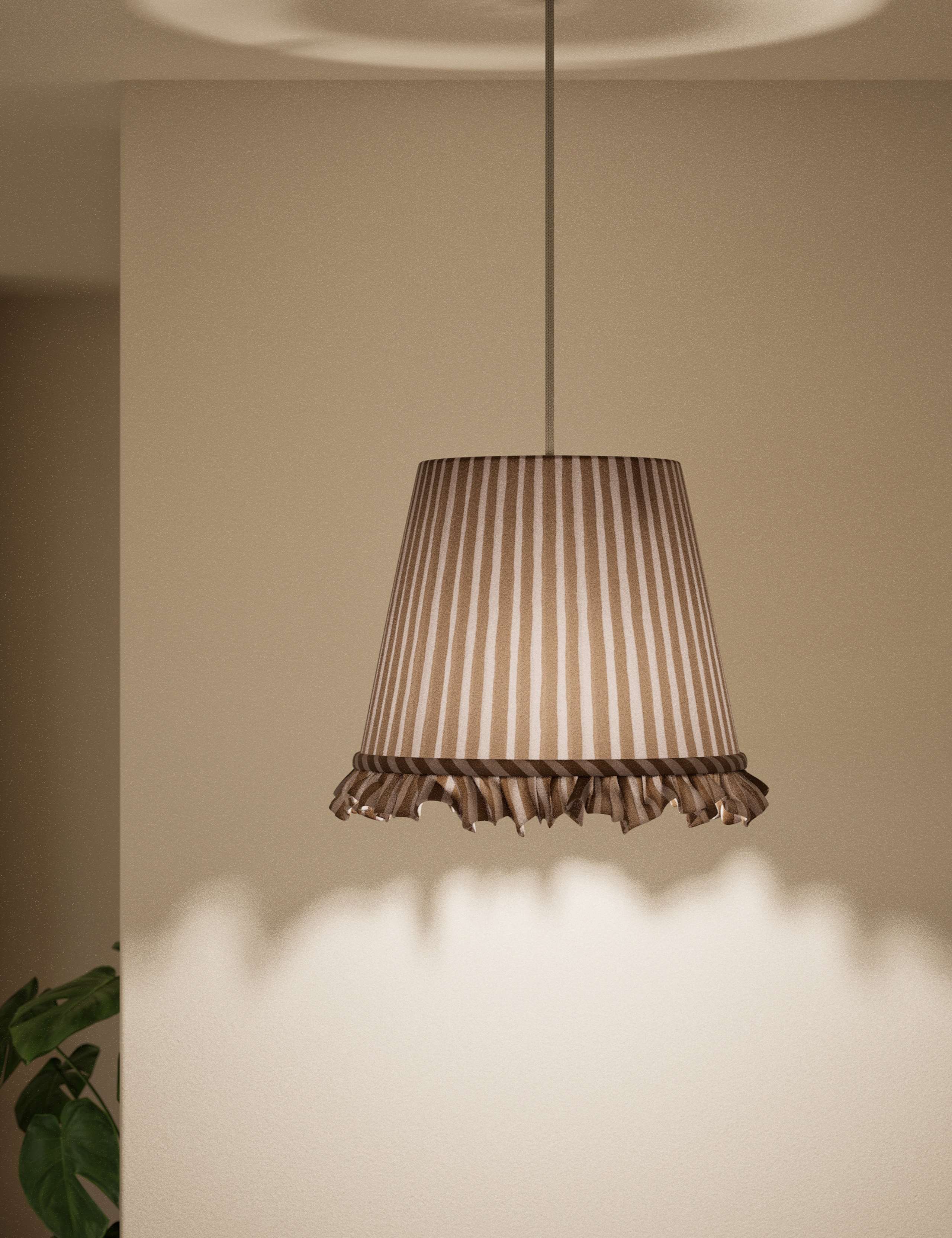 Watercolour Stripe Ruffle Edge Lamp Shade 2 of 5