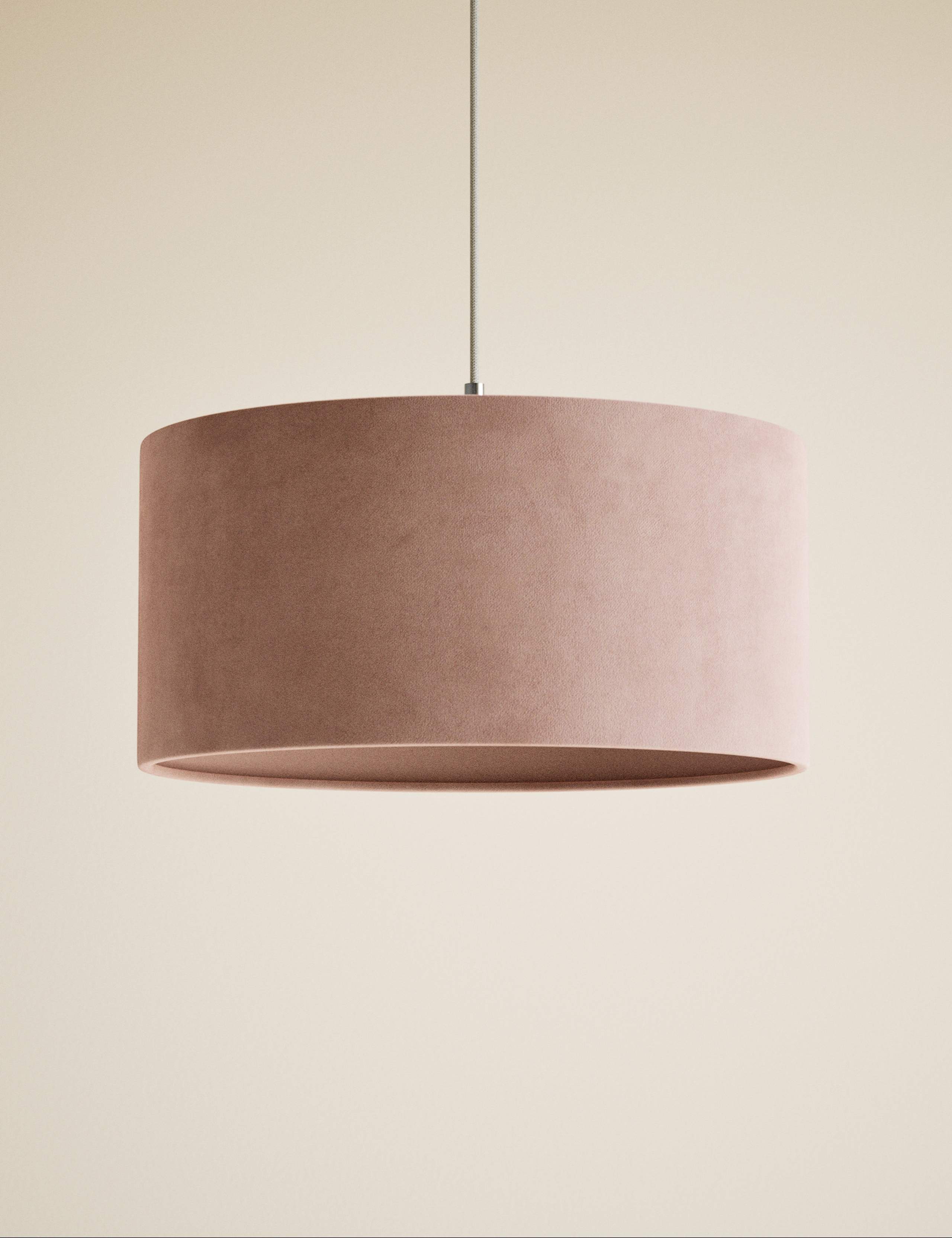 Velvet Oversized Ceiling Lamp Shade 3 of 5