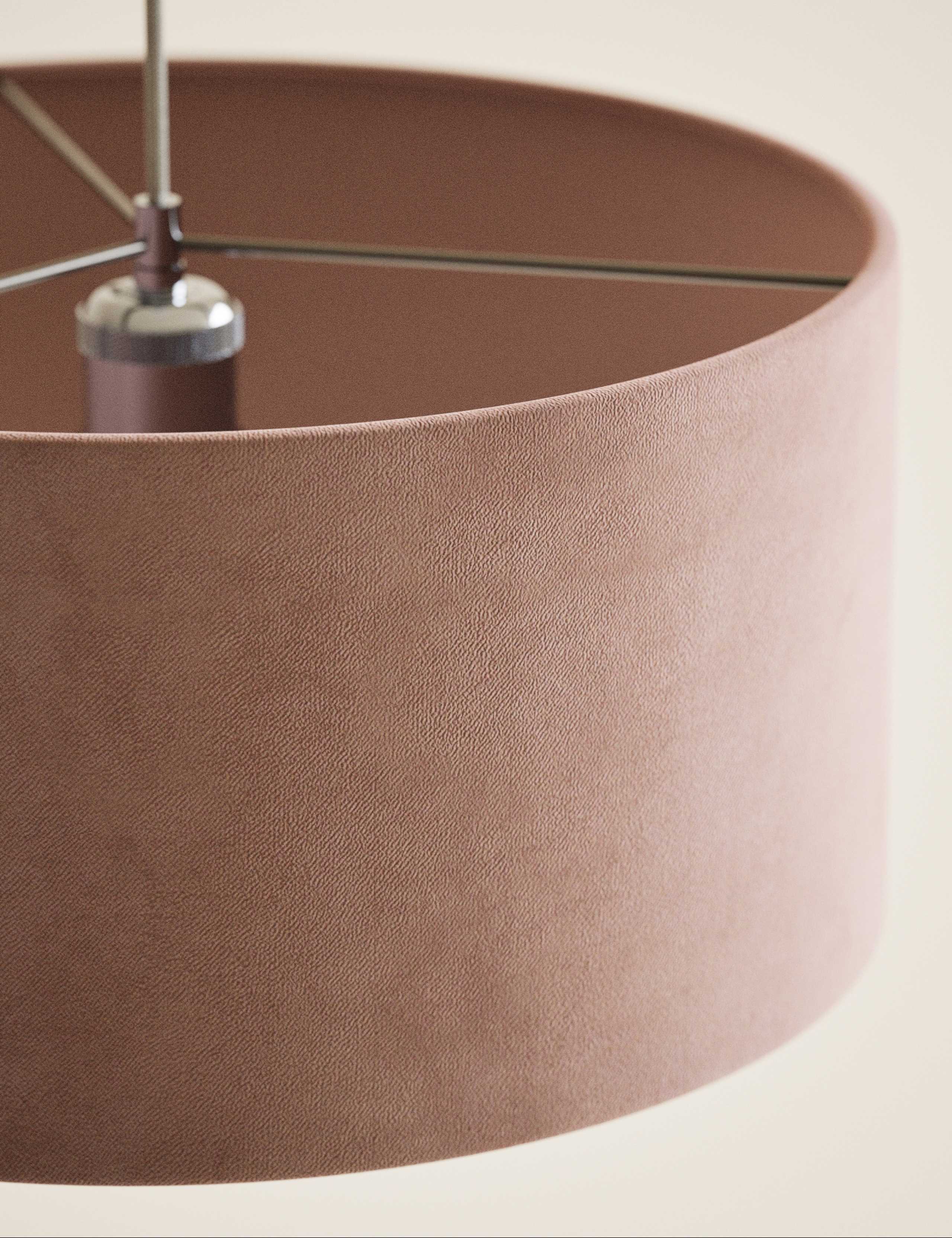Velvet Oversized Ceiling Lamp Shade 5 of 5