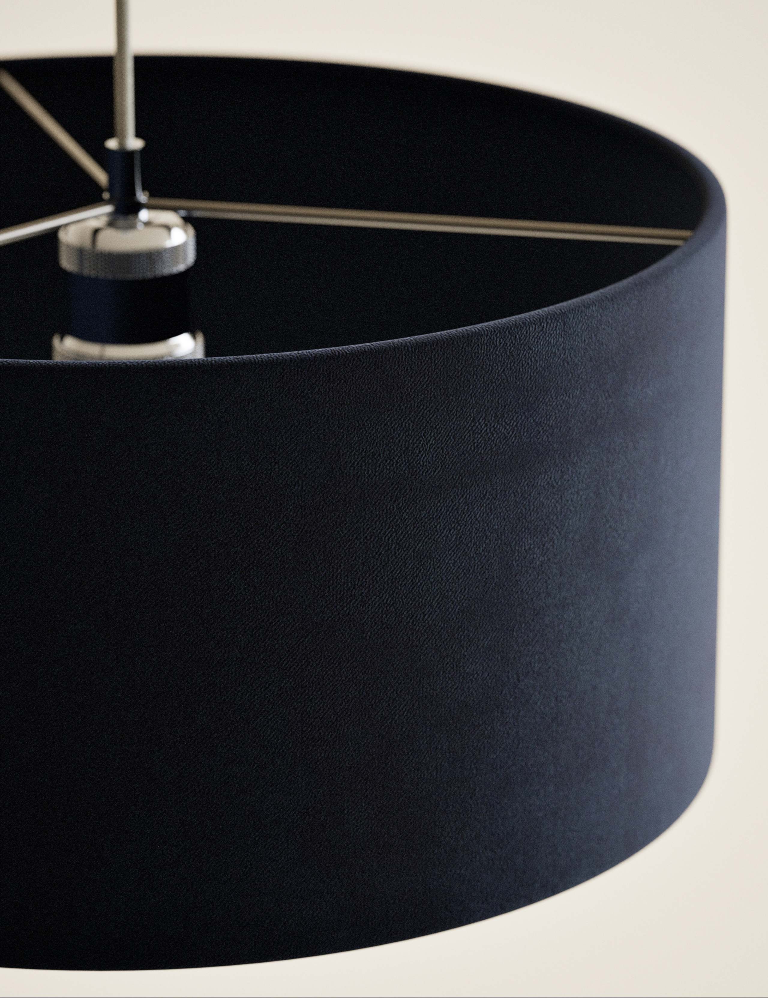 Velvet Oversized Ceiling Lamp Shade 5 of 5