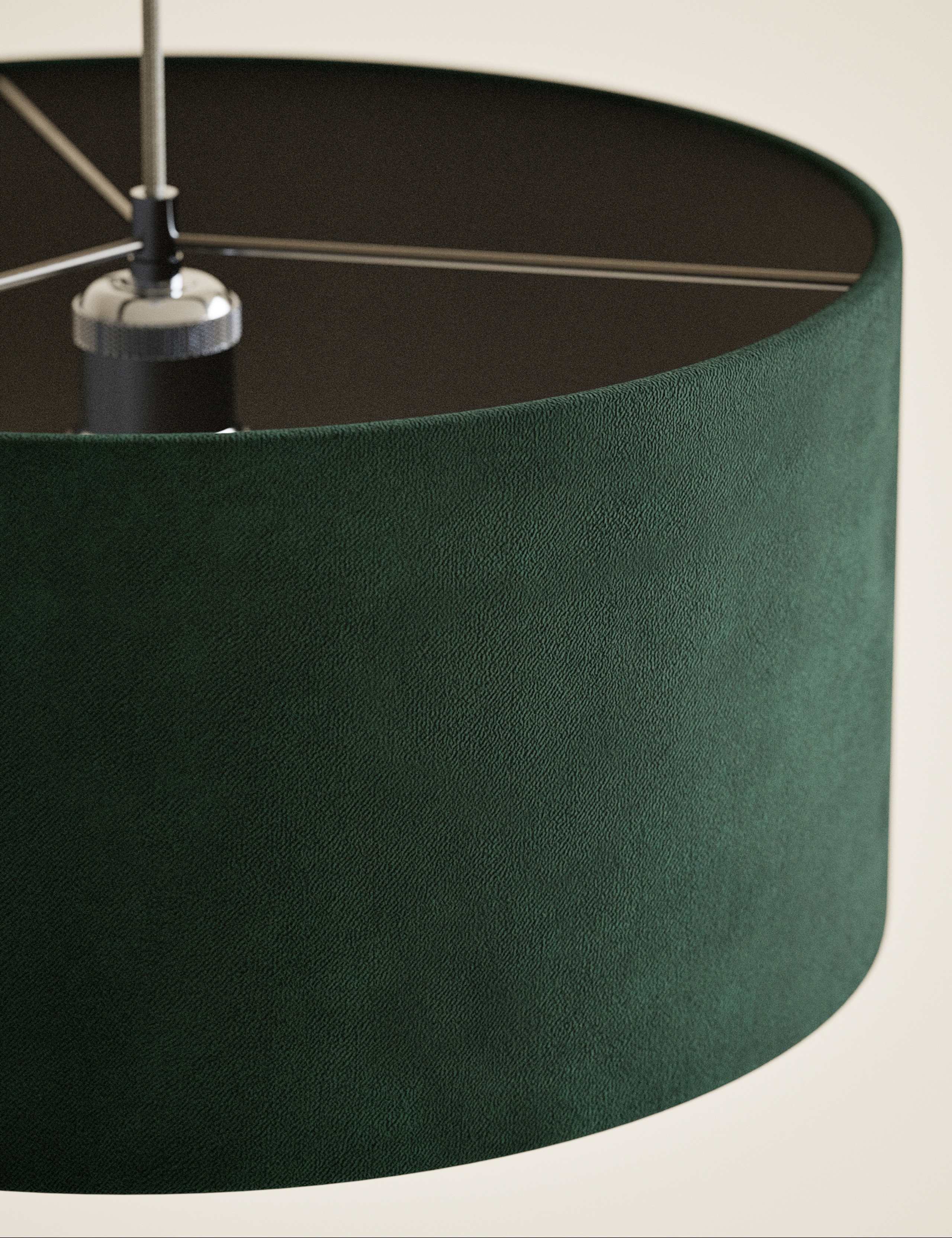 Velvet Oversized Ceiling Lamp Shade 5 of 5