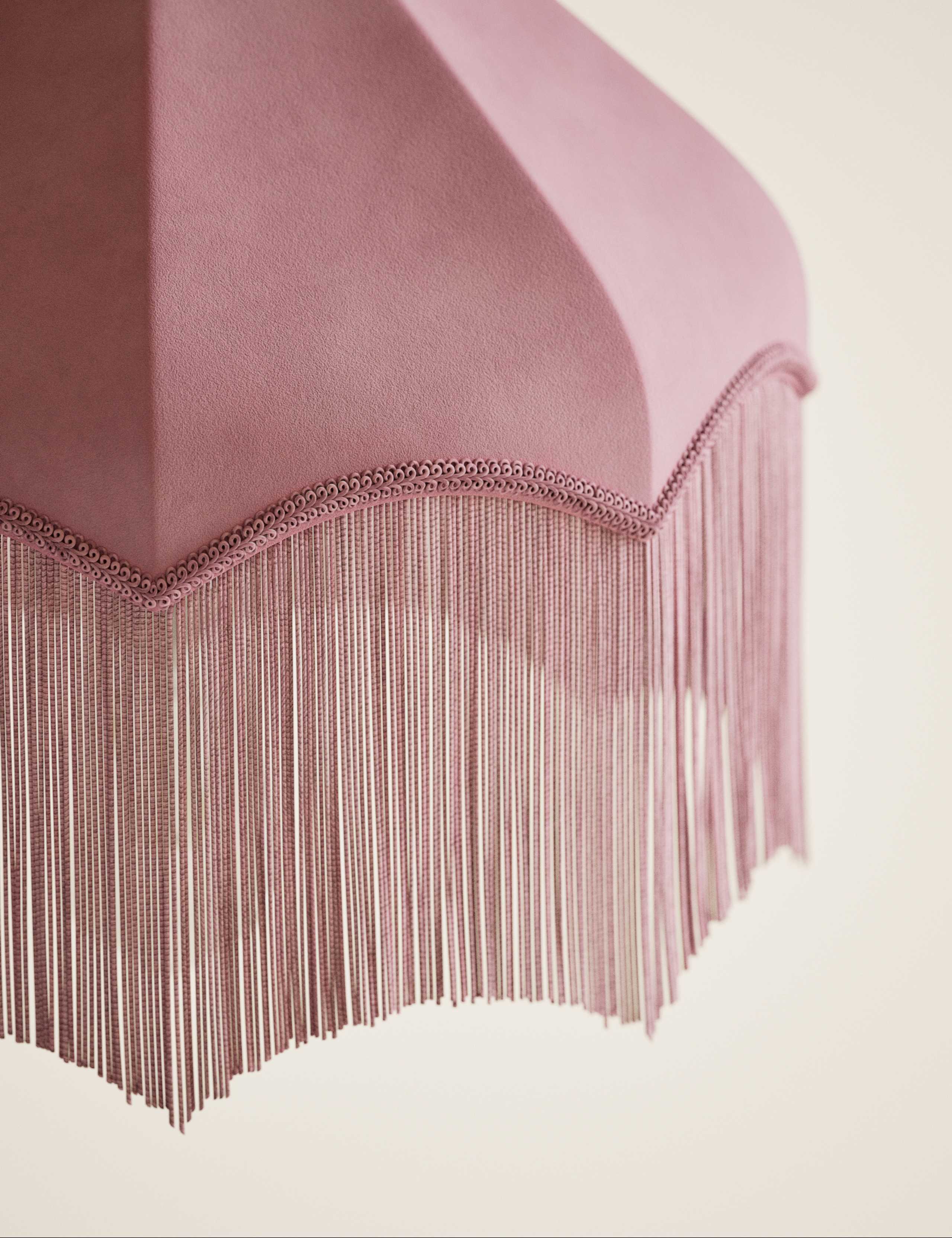 Fringed Velvet Lamp Shade 5 of 5