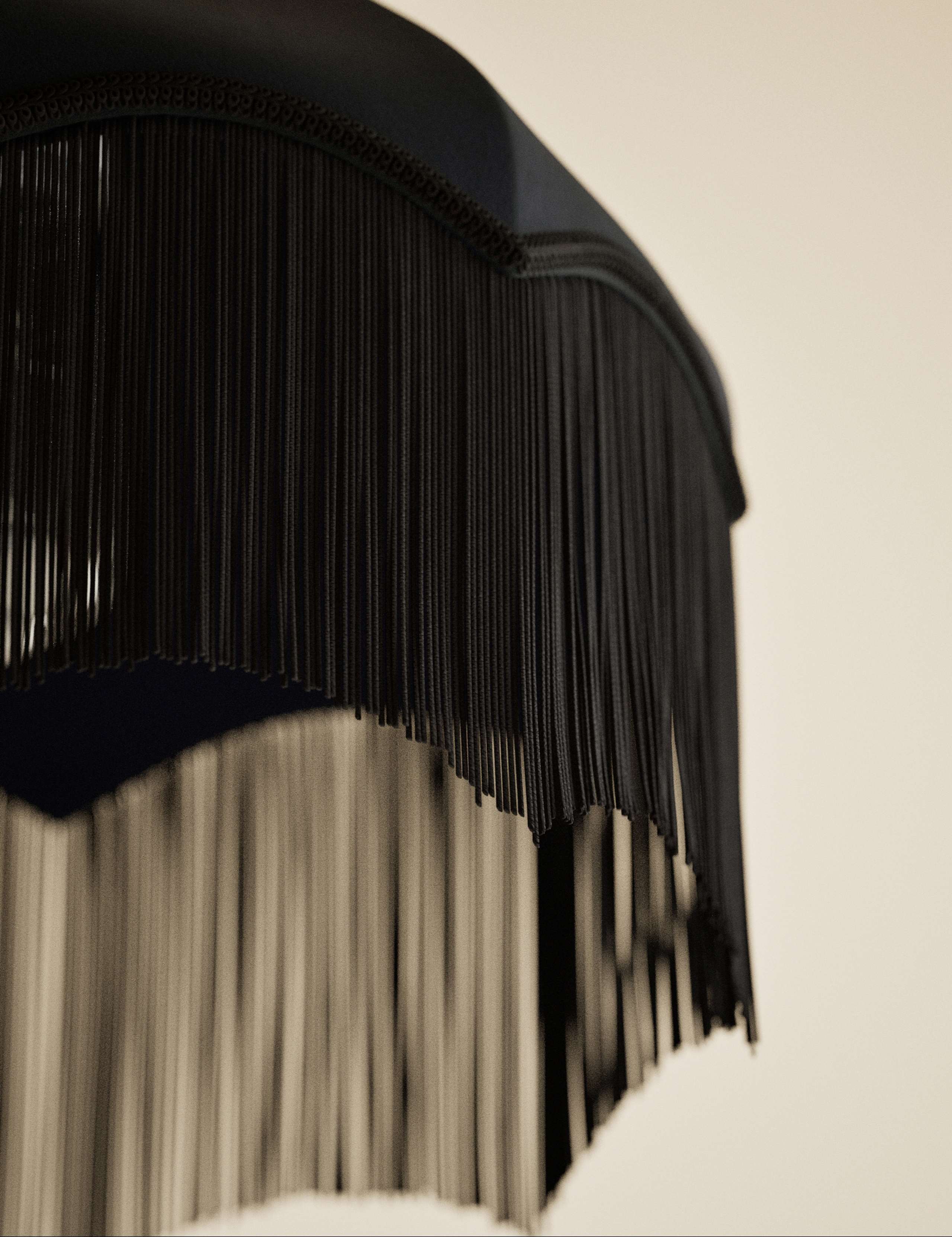 Fringed Velvet Lamp Shade 5 of 6