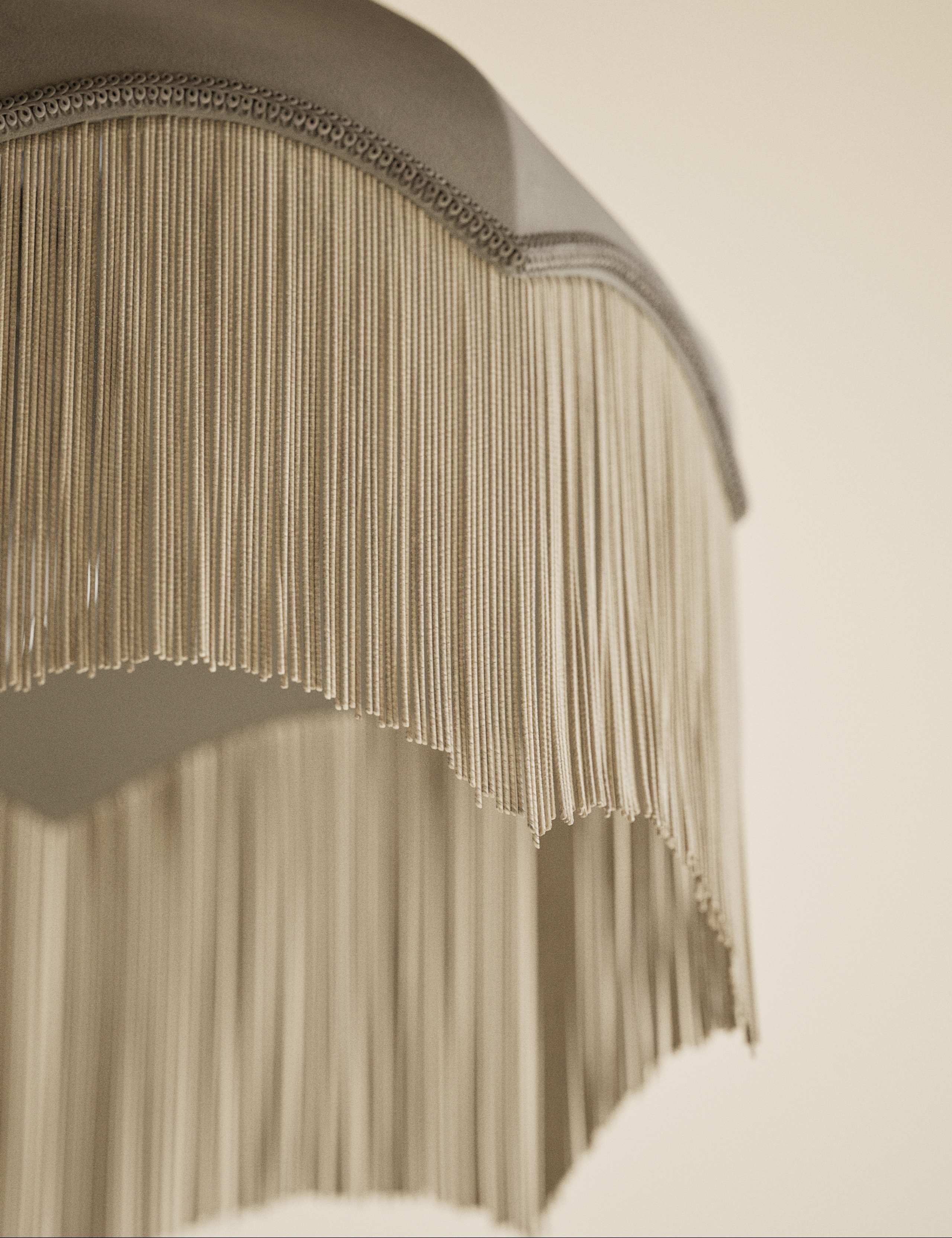 Fringed Velvet Lamp Shade 4 of 5