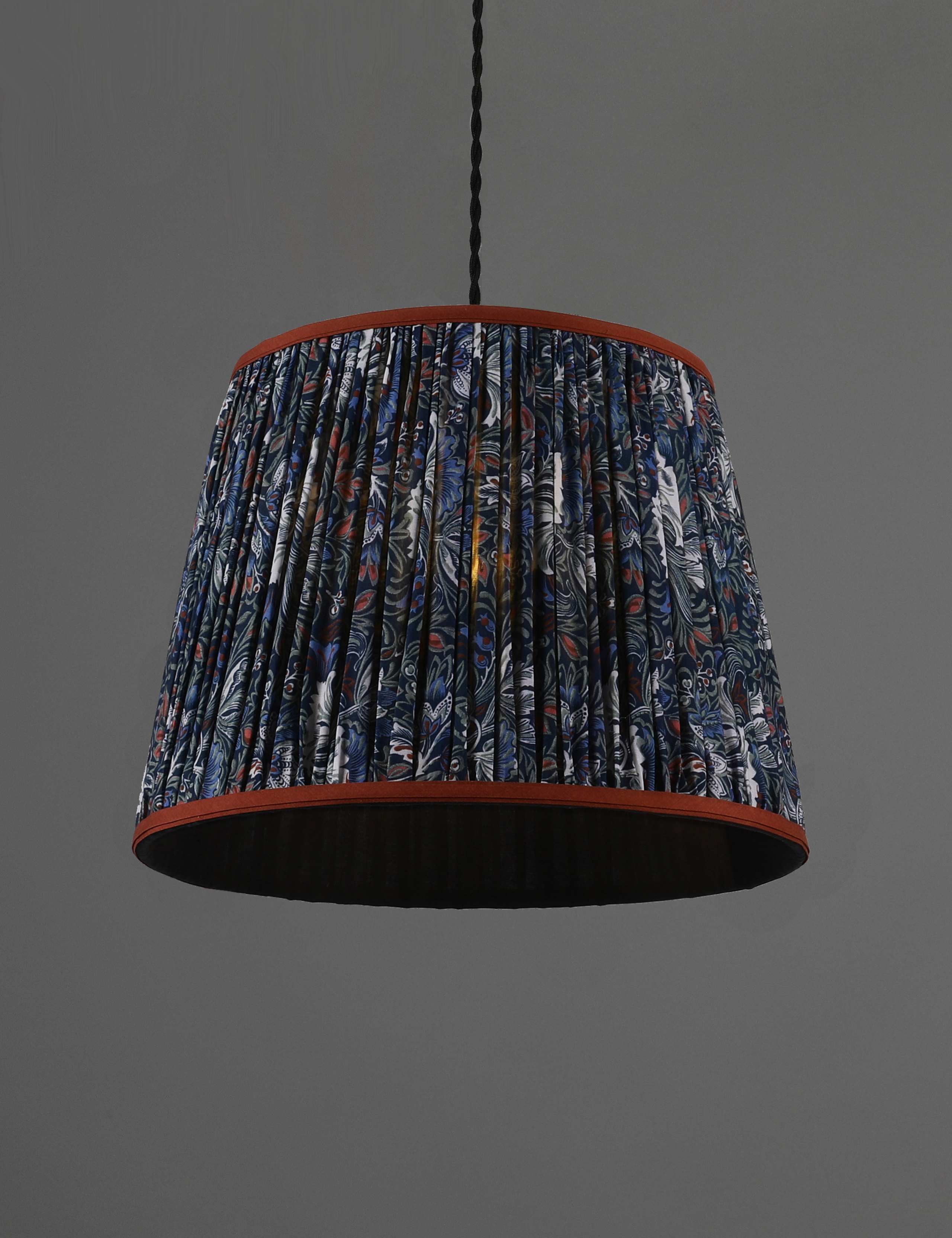 Printed Pleated Ceiling Lamp Shade 4 of 4