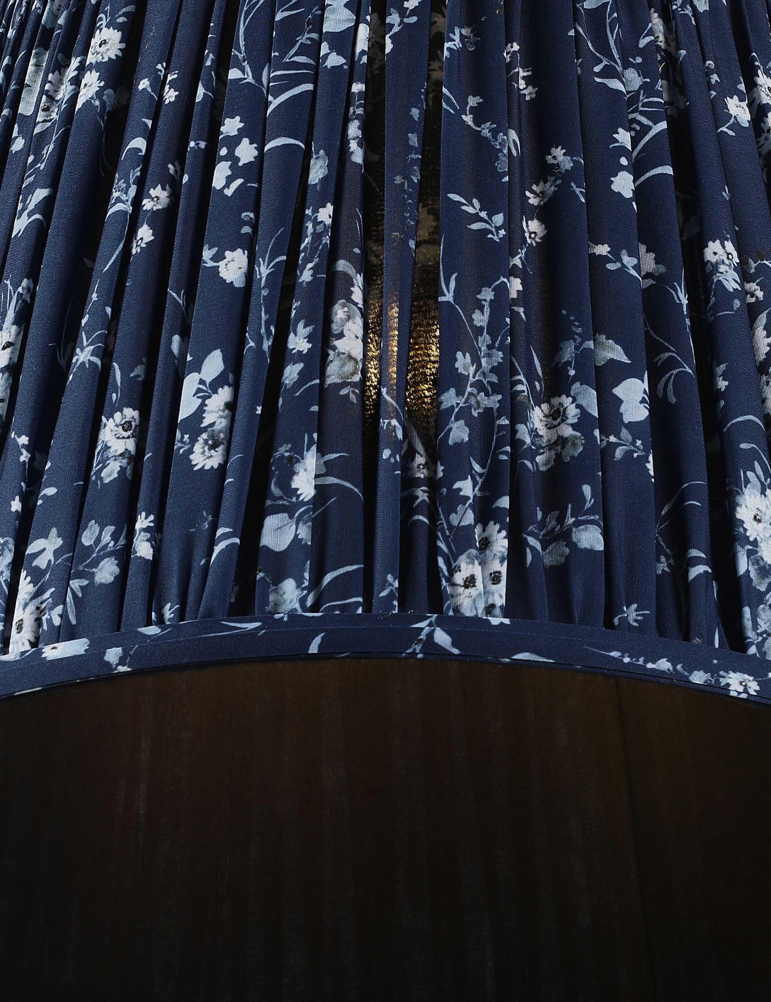 Pleated Floral Lamp Shade 3 of 5