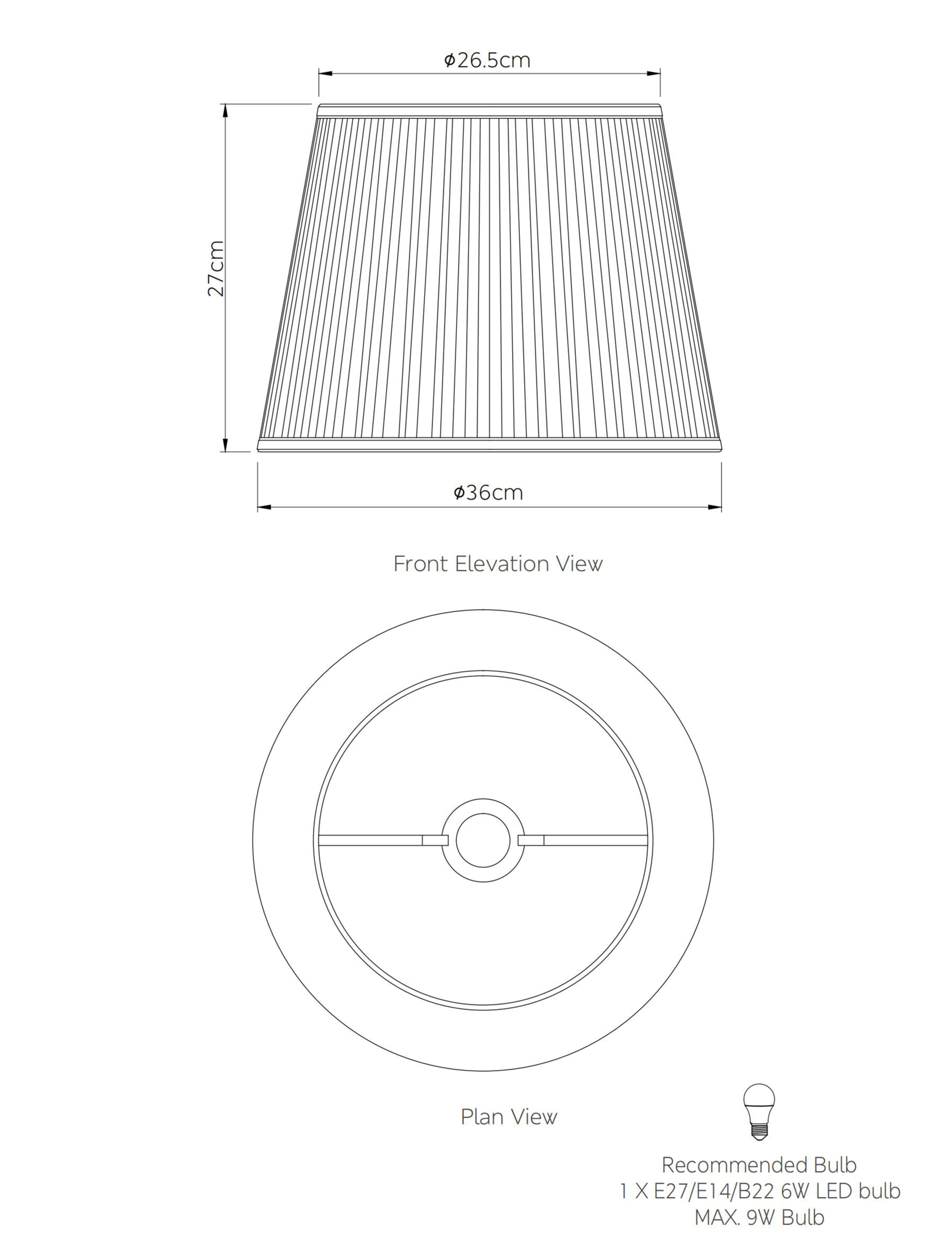 Pleated Floral Lamp Shade 4 of 5