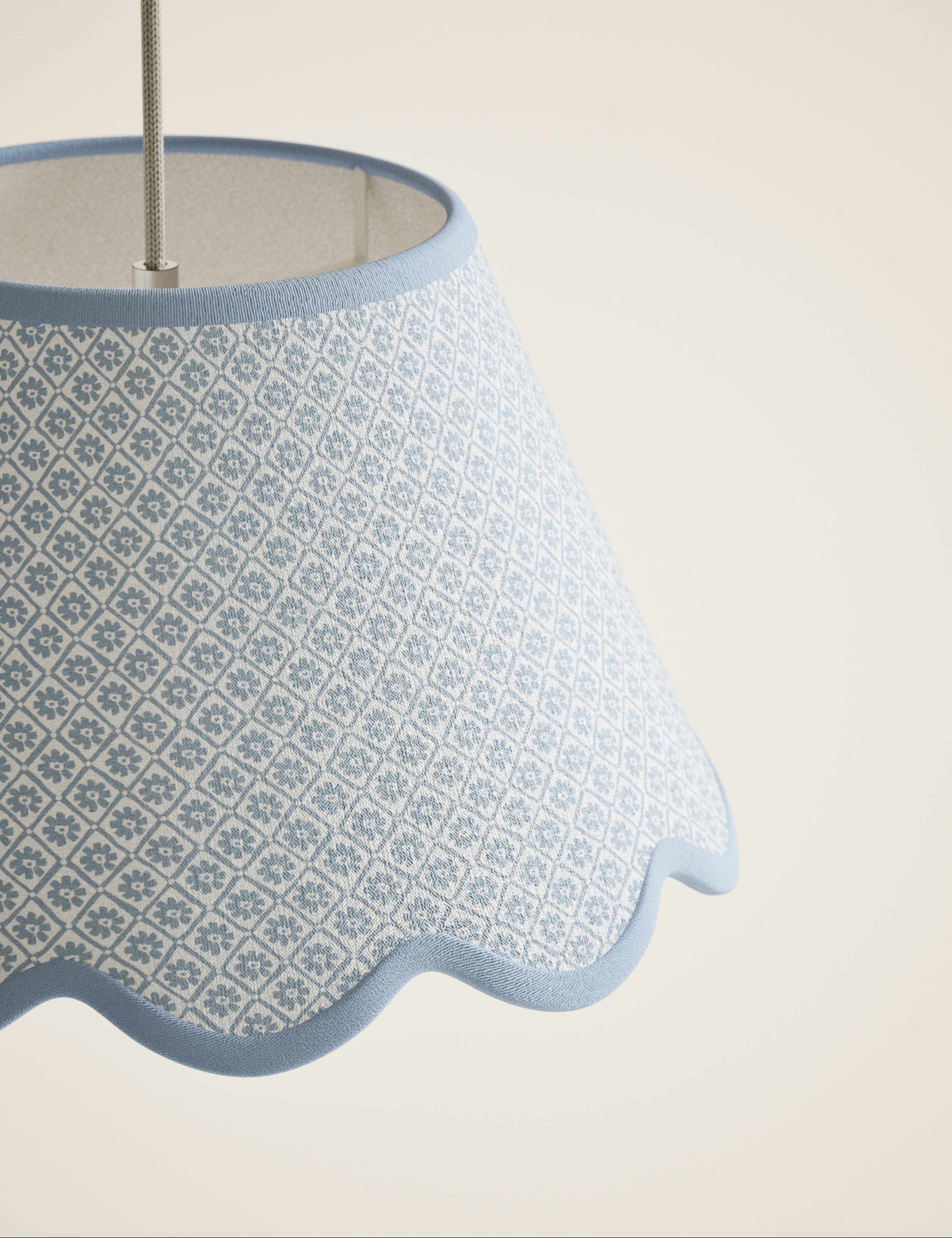 Printed Scallop Trim Large Lamp Shade 5 of 5
