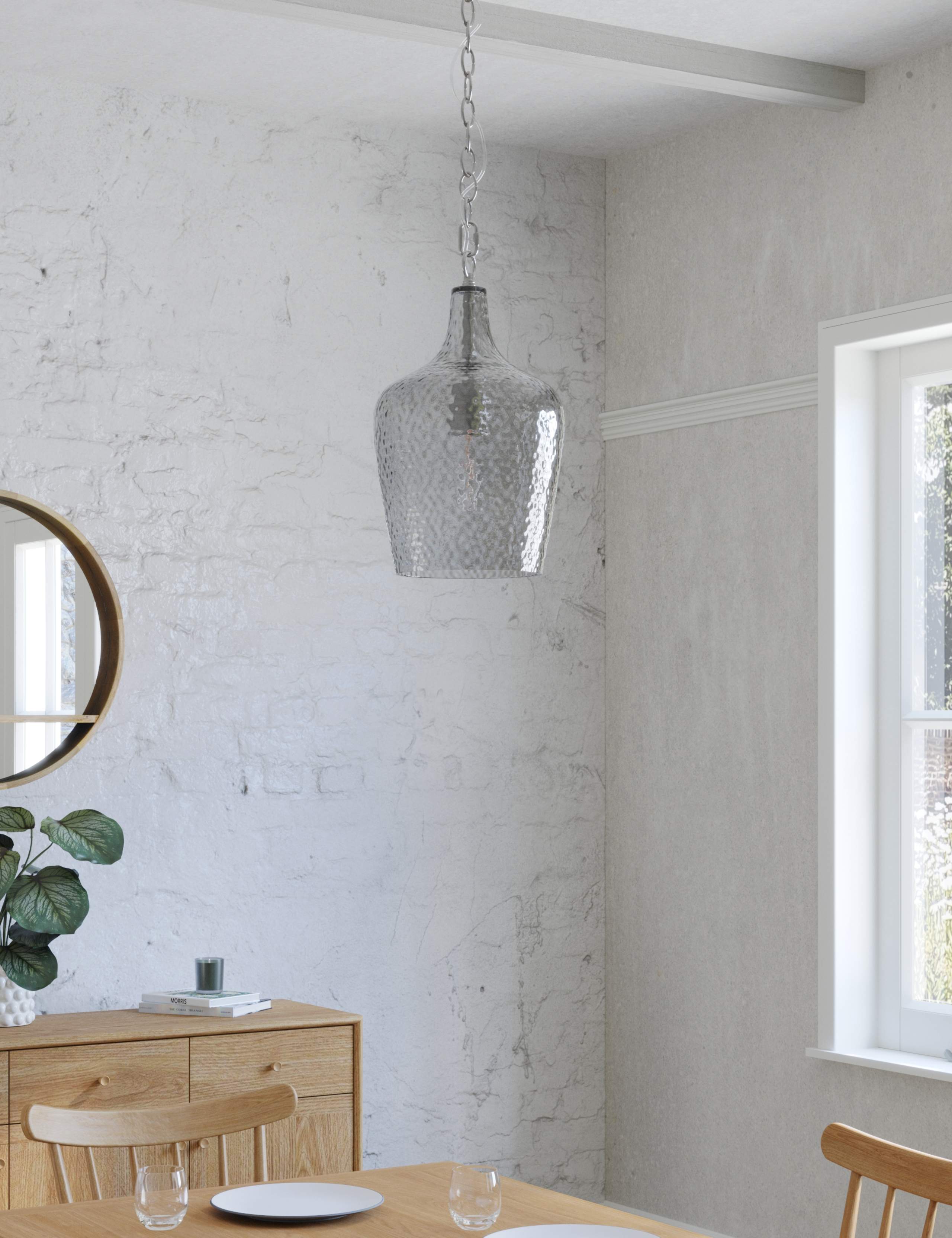 Raven Glass Pendant Ceiling Light 4 of 8